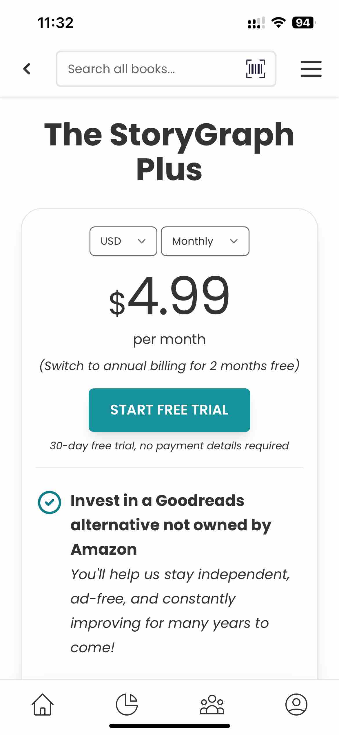 StoryGraph: Reading Tracker