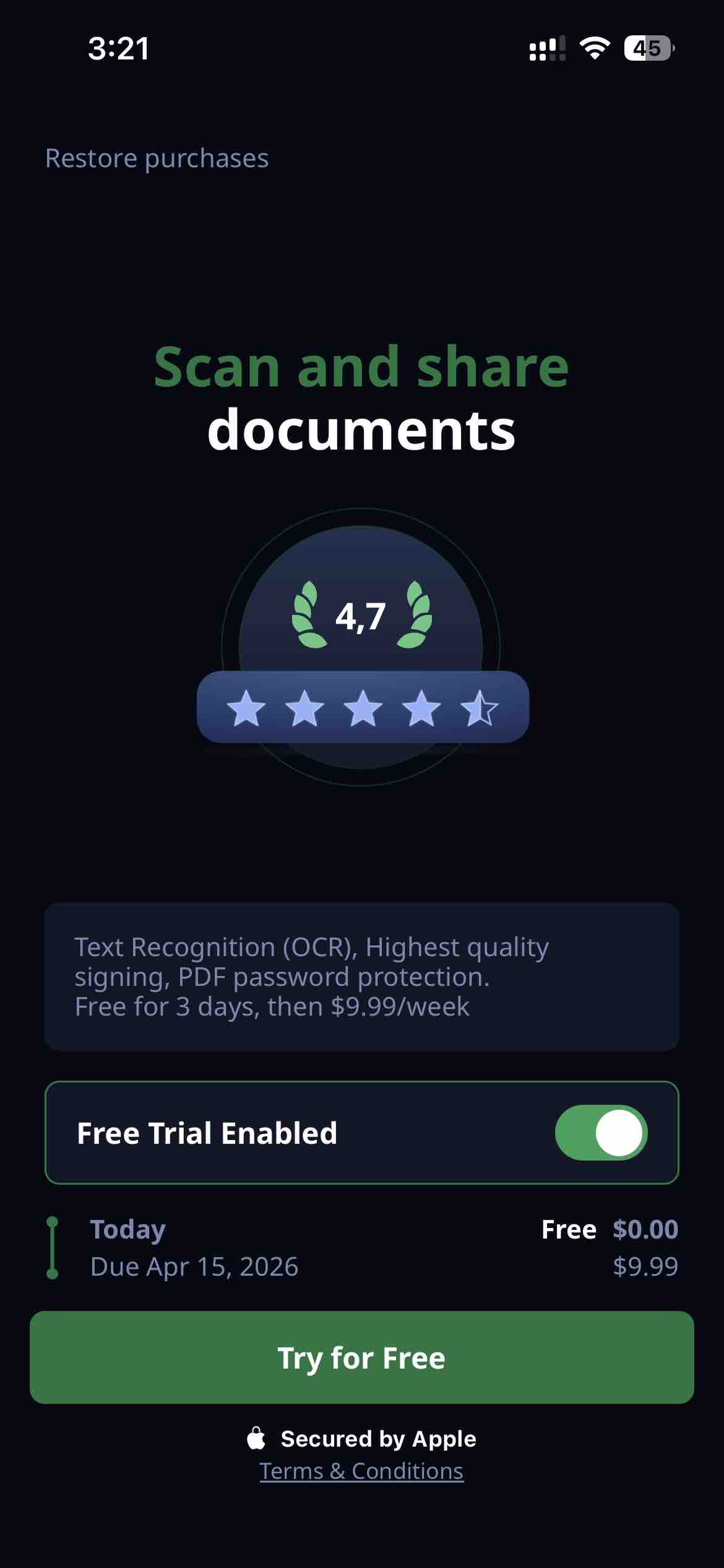 Scan Shot・Document Scanner PDF