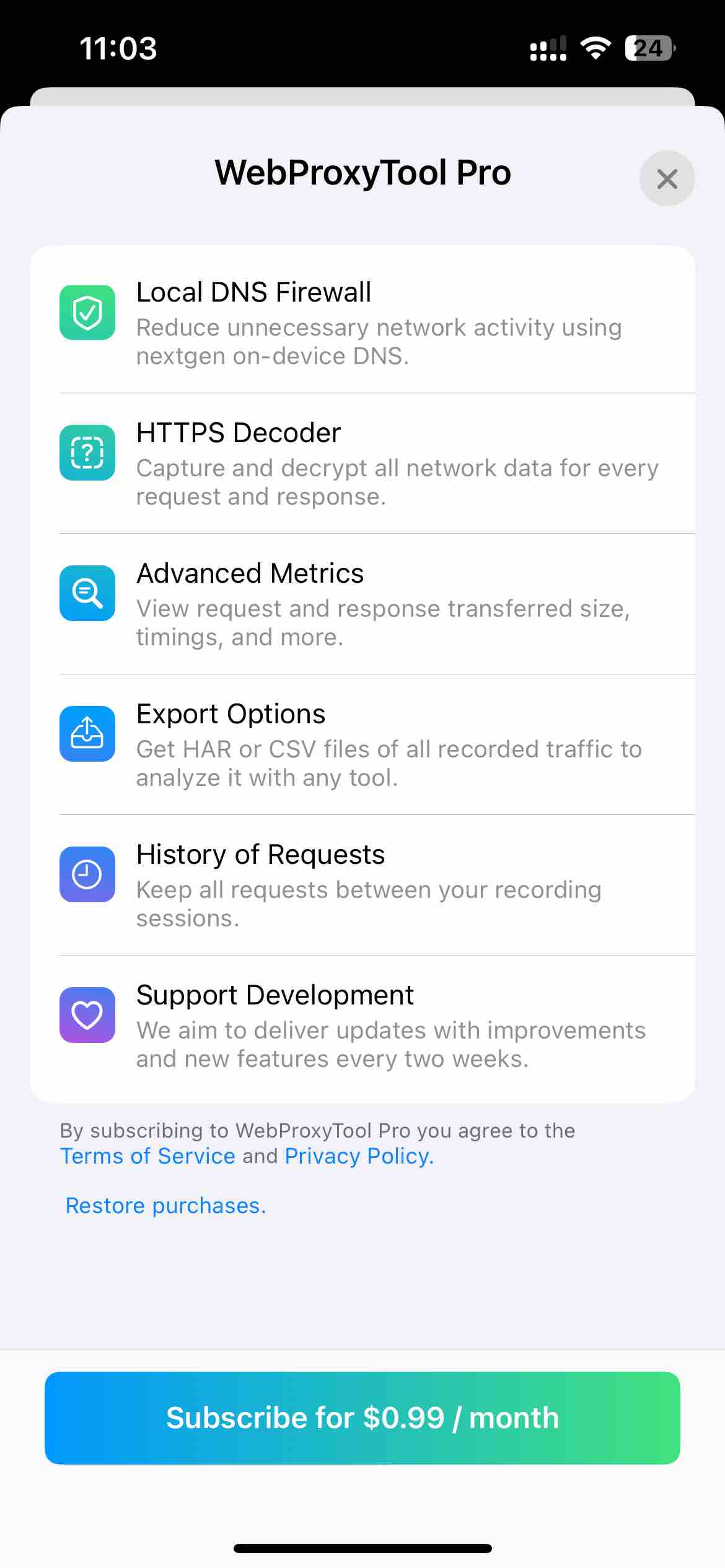 WebProxyTool - Inspect Network
