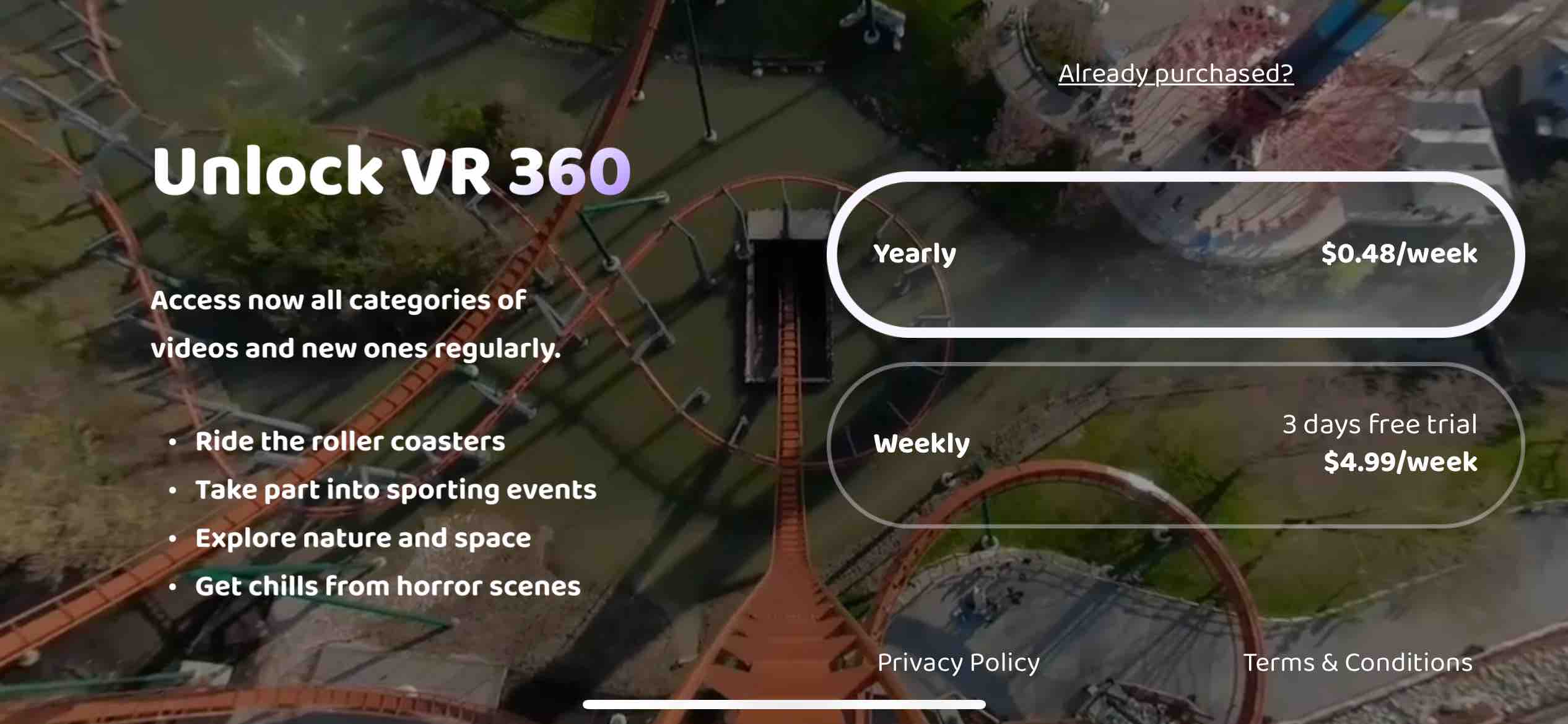VR Virtual Reality 360°