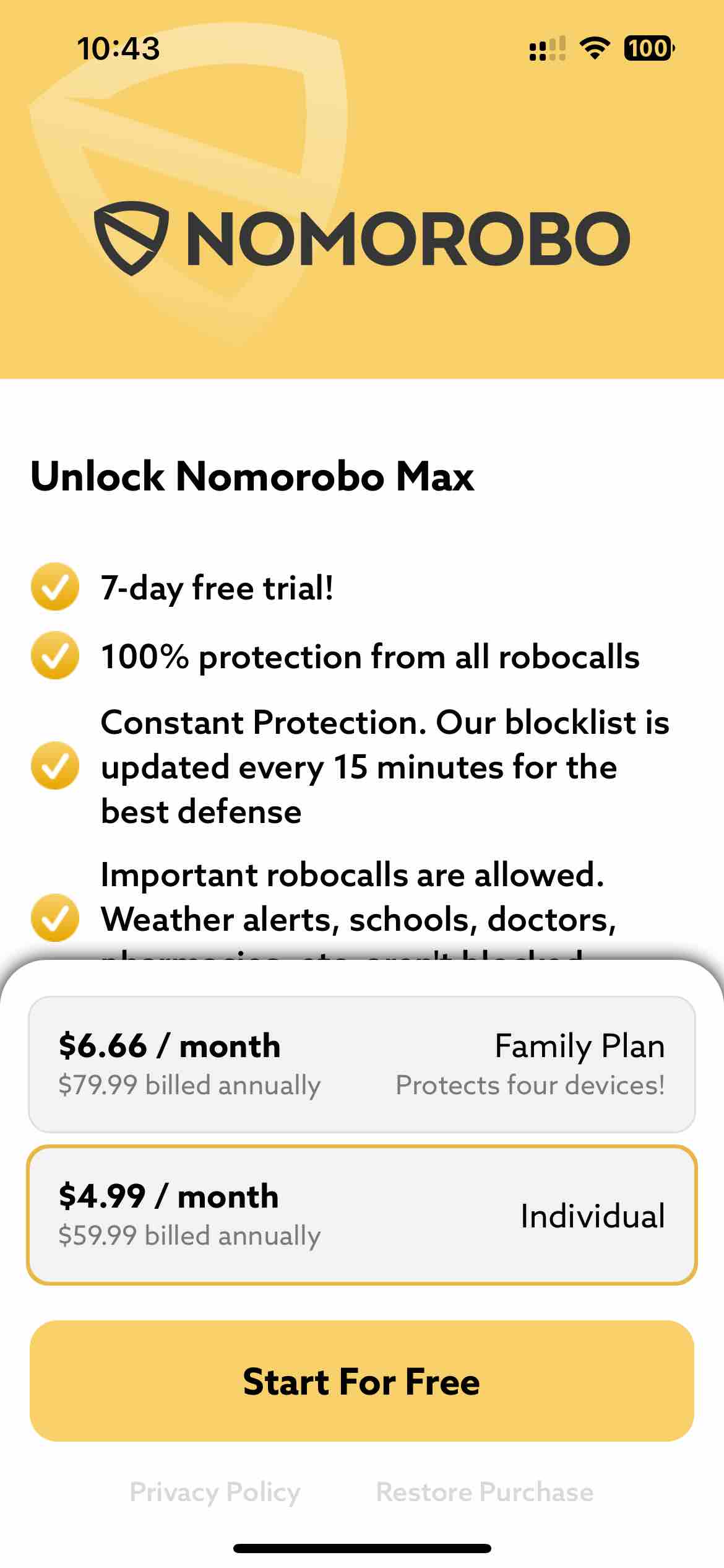 Nomorobo Max Spam Call Blocker