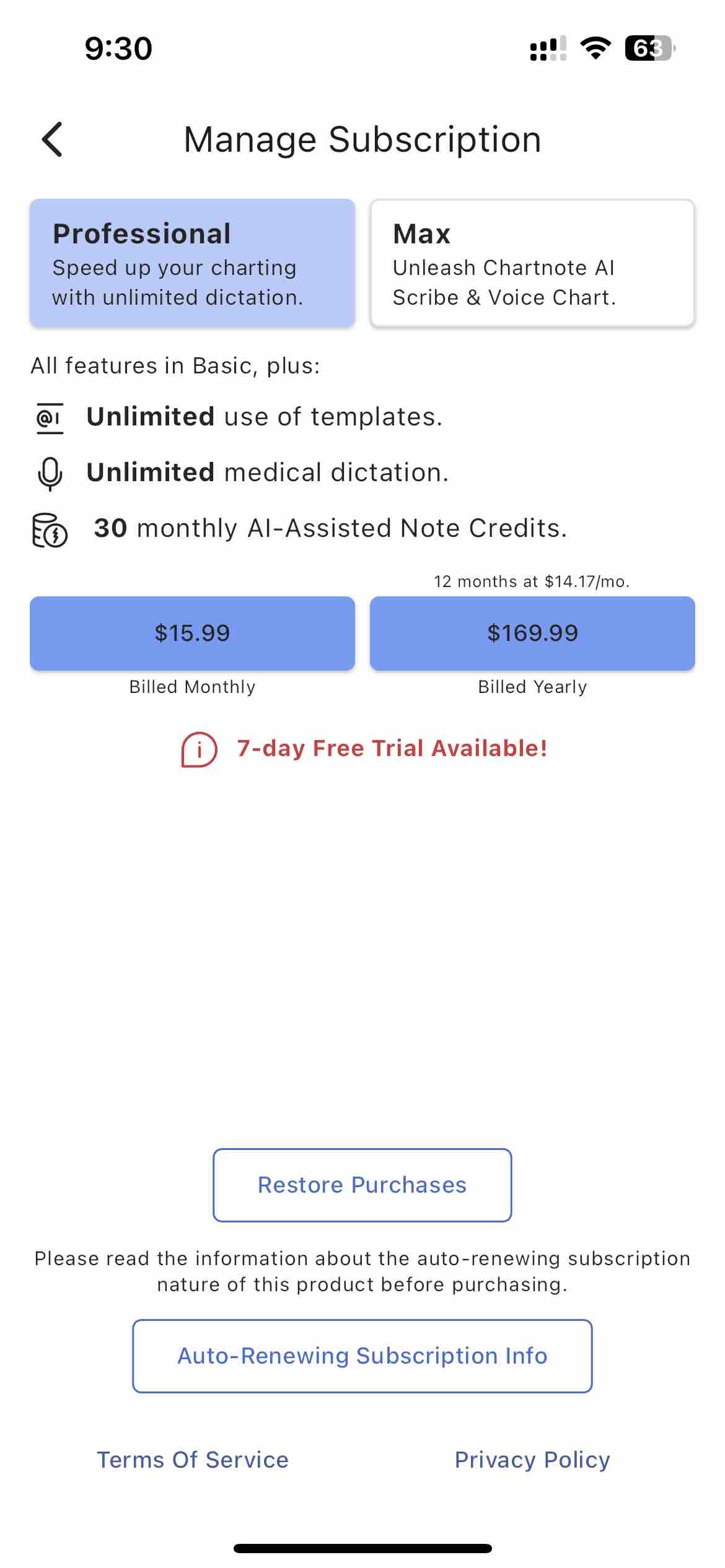 Chartnote Mobile