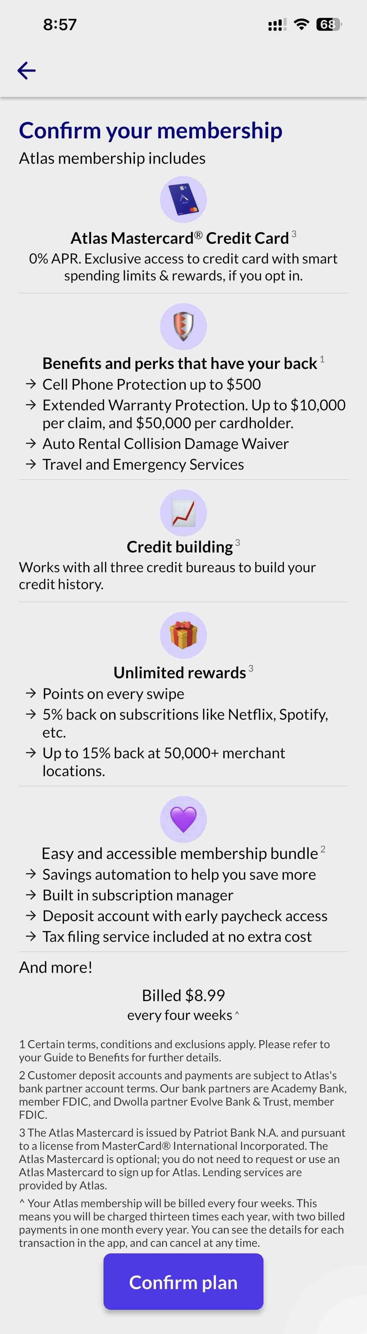 Atlas - Rewards Credit Card