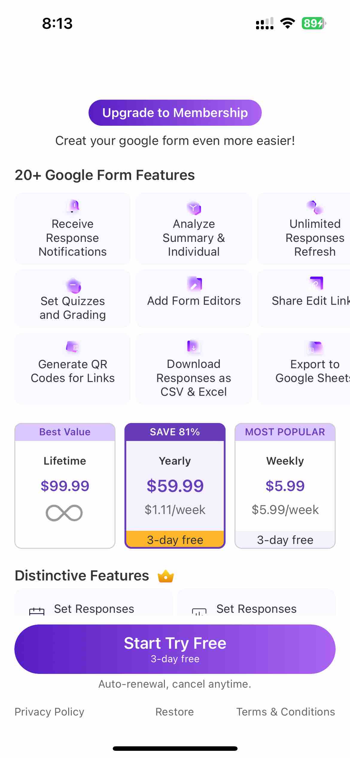 Forms for Google Docs