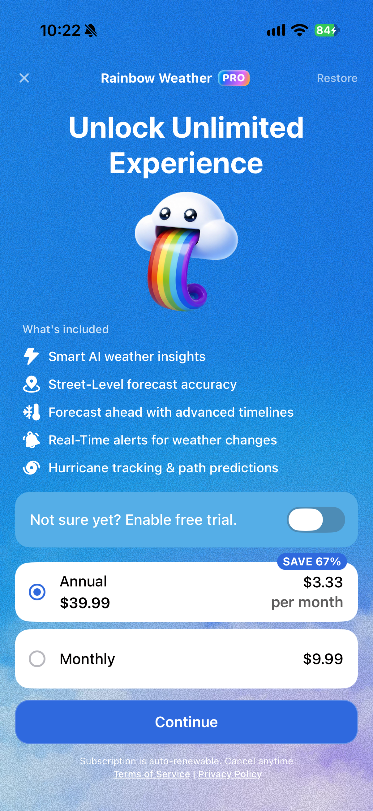 Rainbow AI: Weather Radar