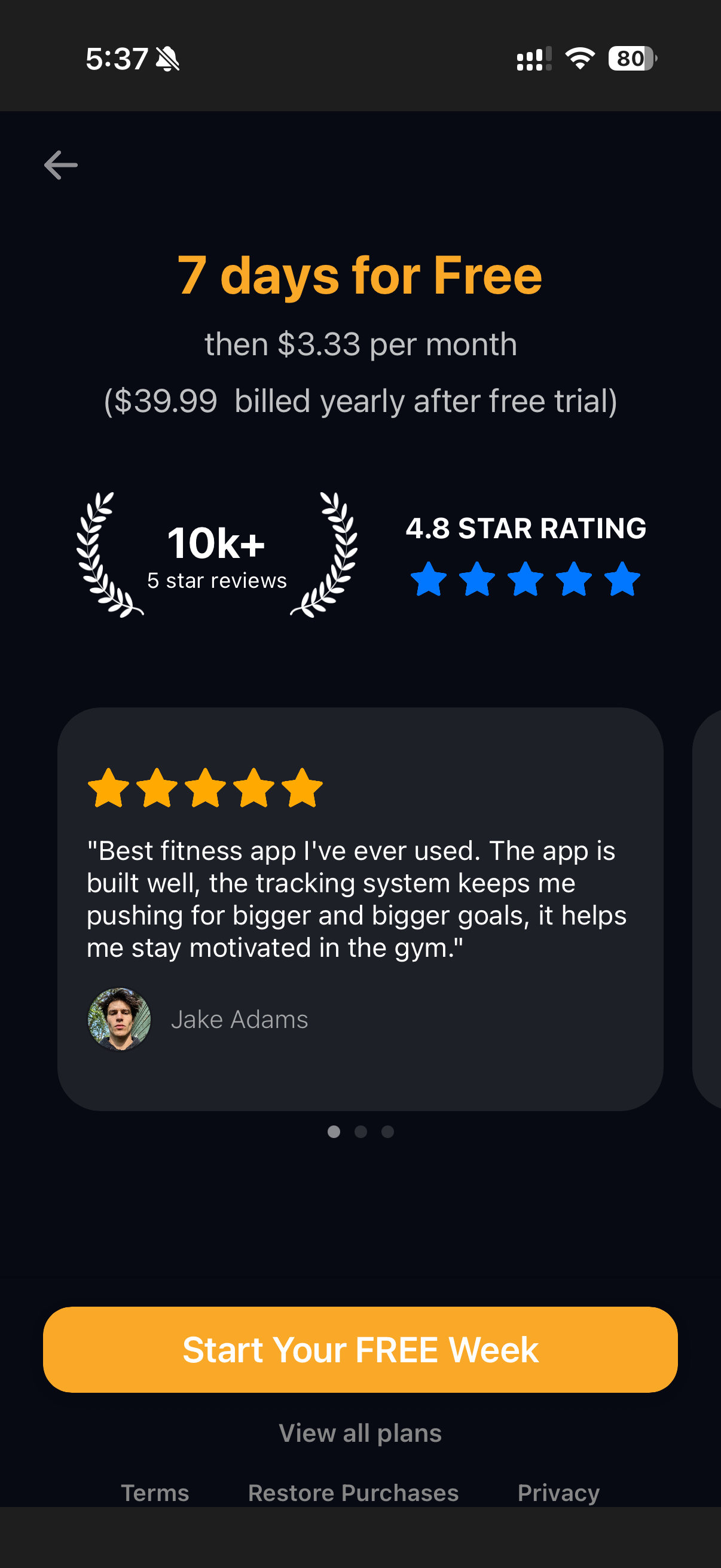 Stronger - Gym Workout Planner