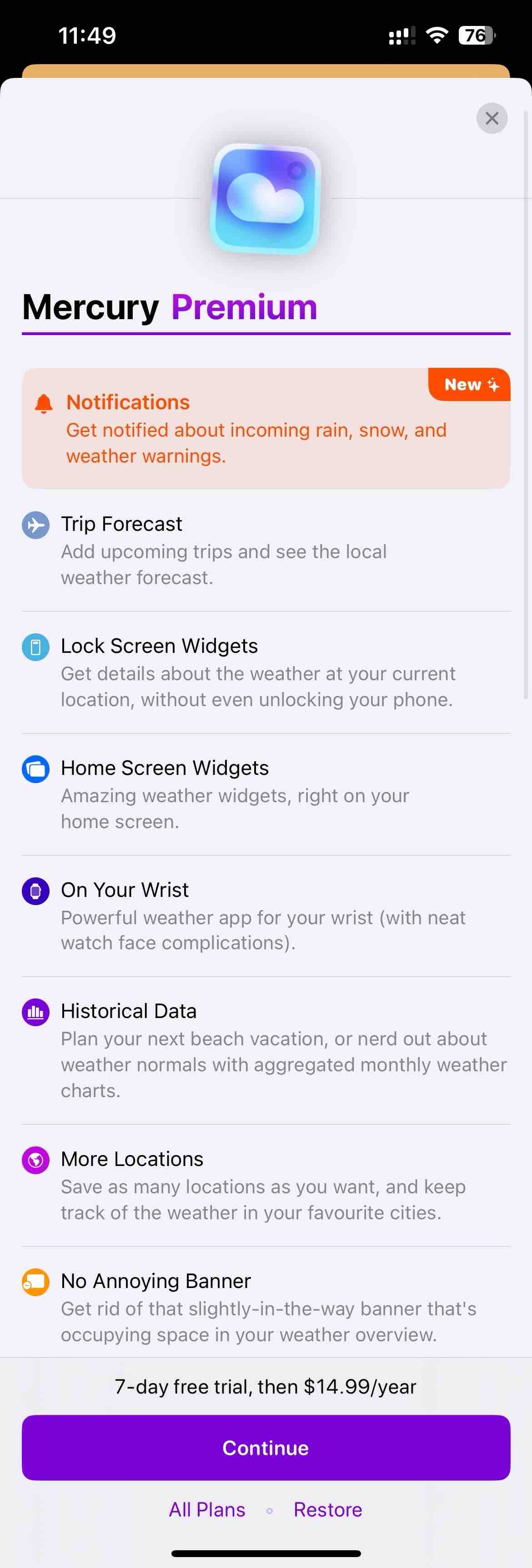 Mercury Weather