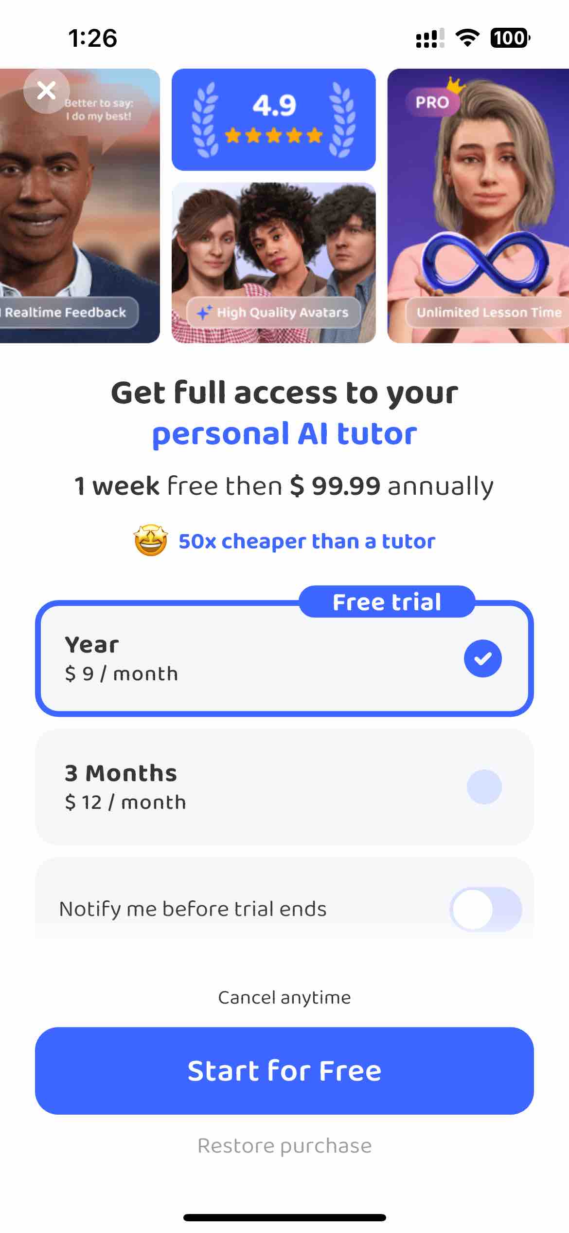Praktika – AI Language Tutor