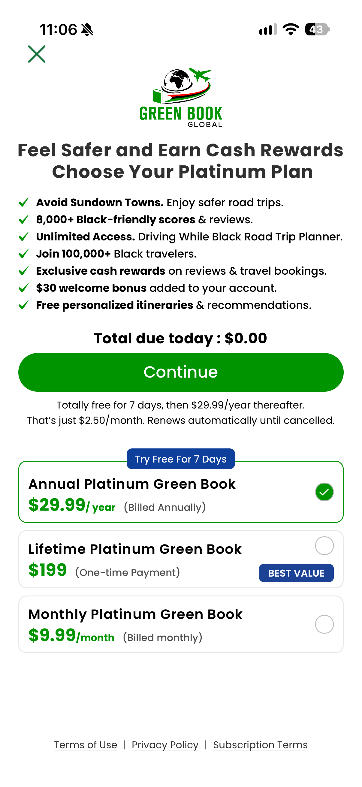 Green Book Global: Trip Safety