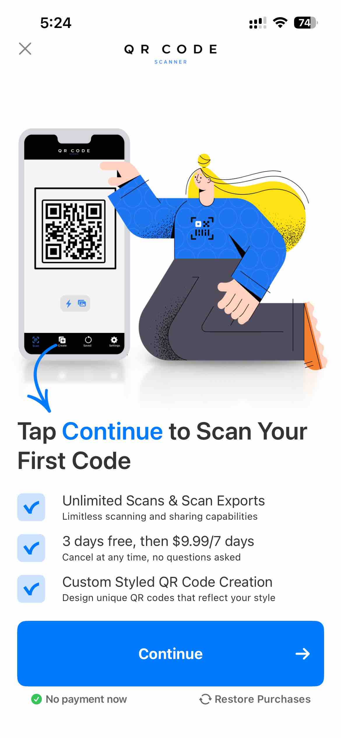 Scan QR Code.
