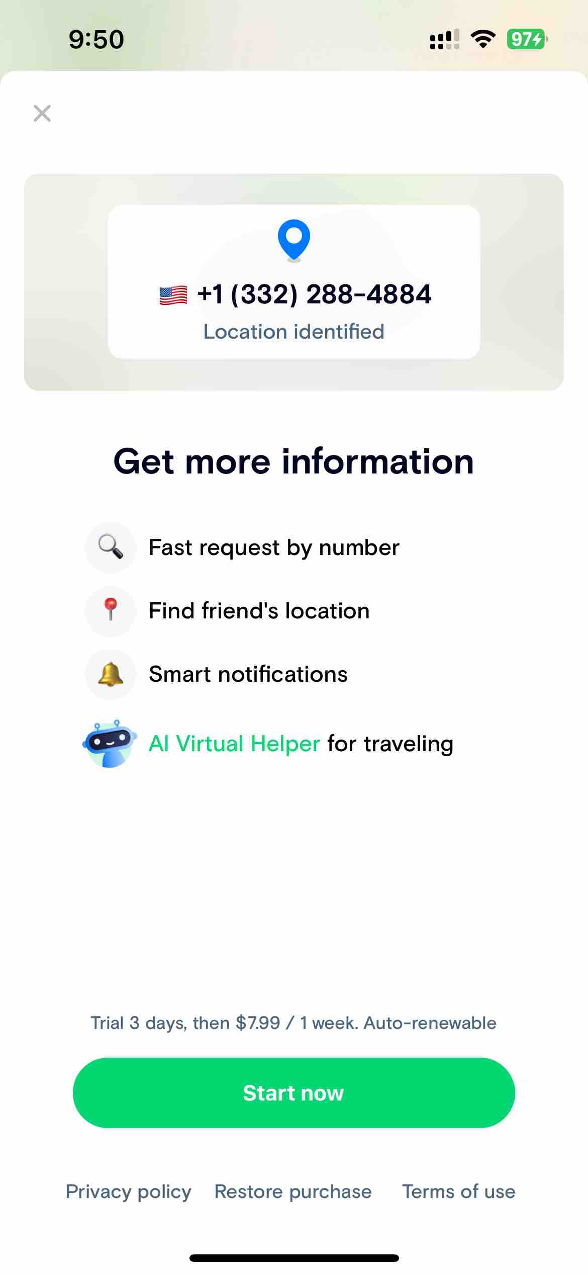 Number tracker: Phone Location