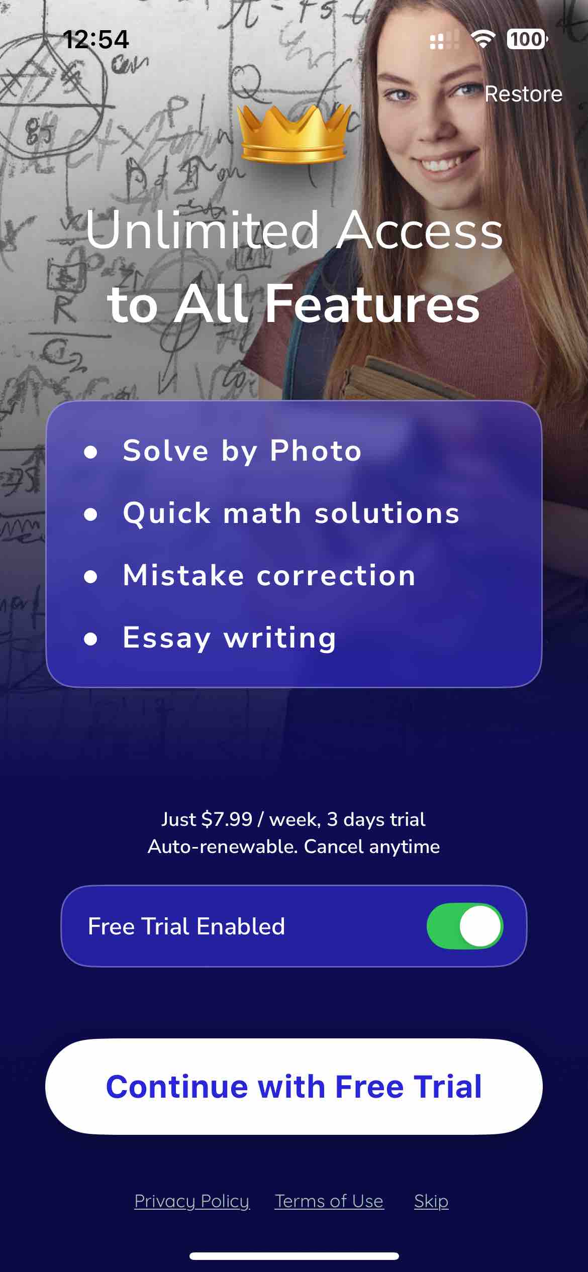 Homework Helper: AI Math App