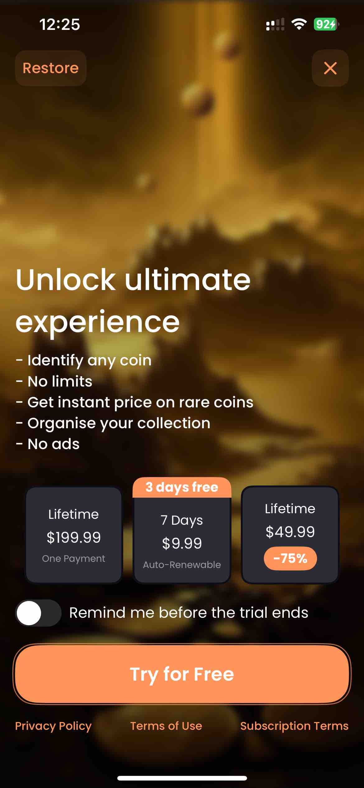 CoinIn: Coin Scan Identifier