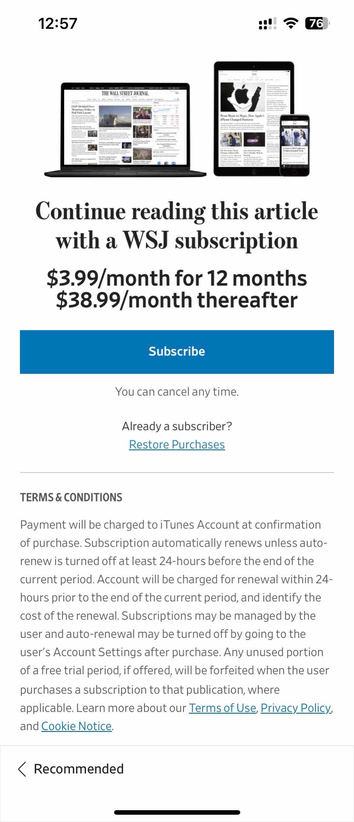 The Wall Street Journal. News