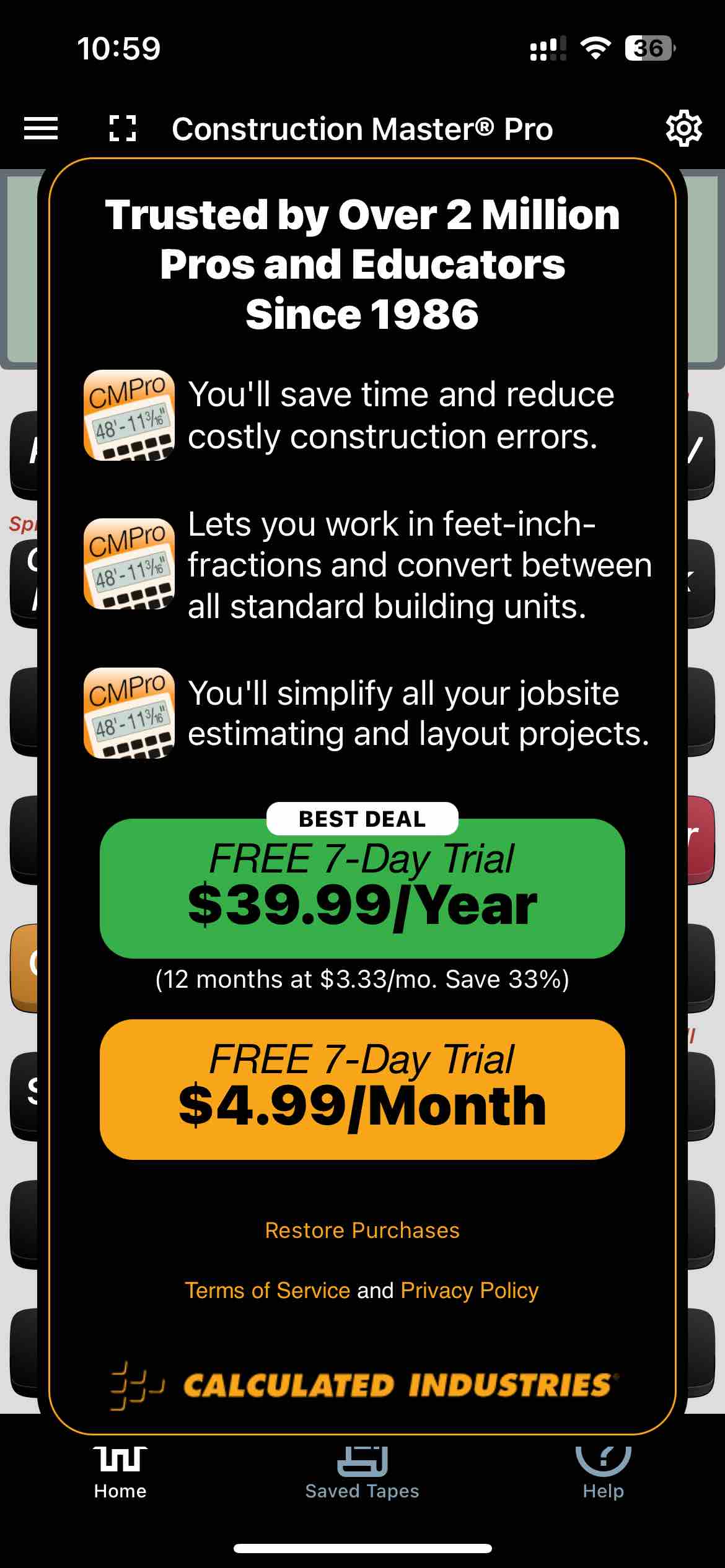 Construction Master Pro Calc