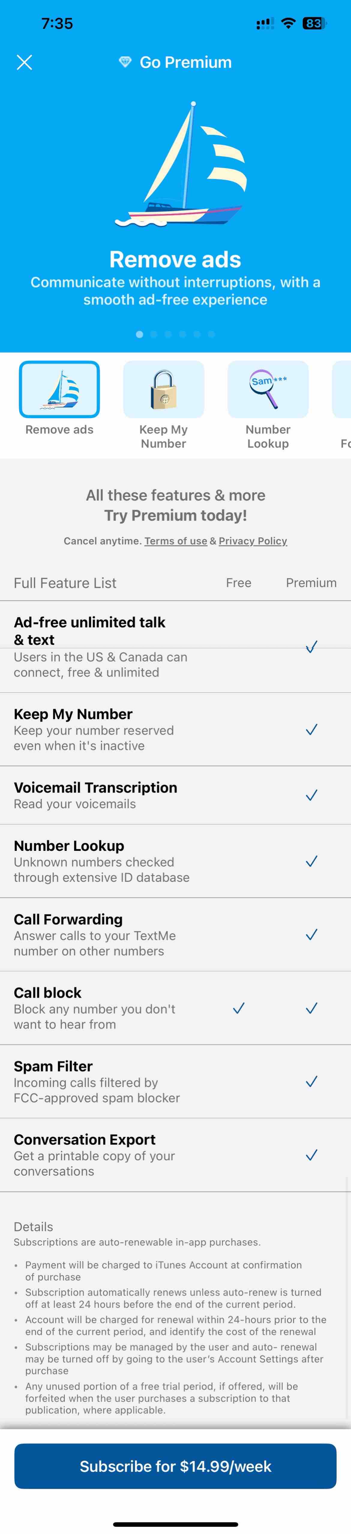 Text Me - Phone Call + Texting