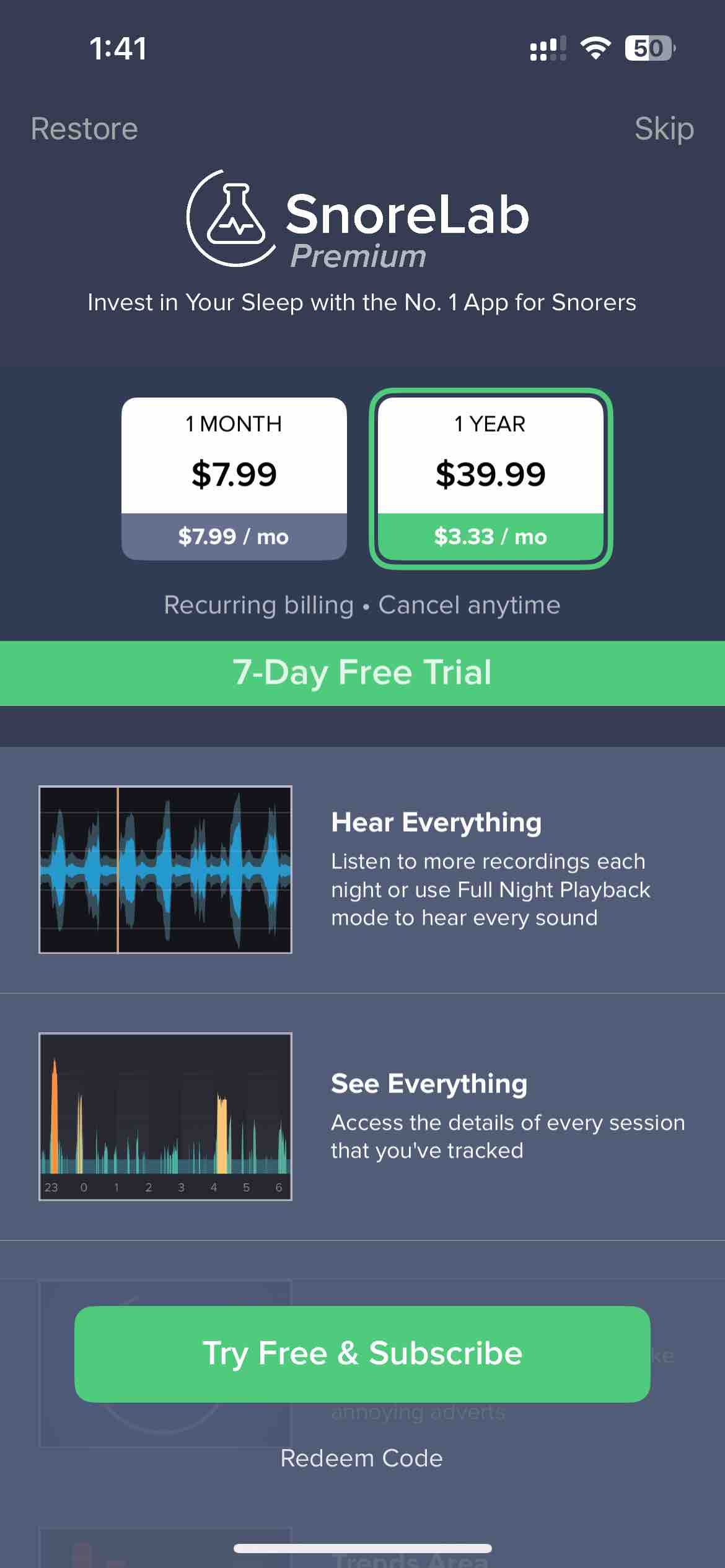 SnoreLab : Record Your Snoring