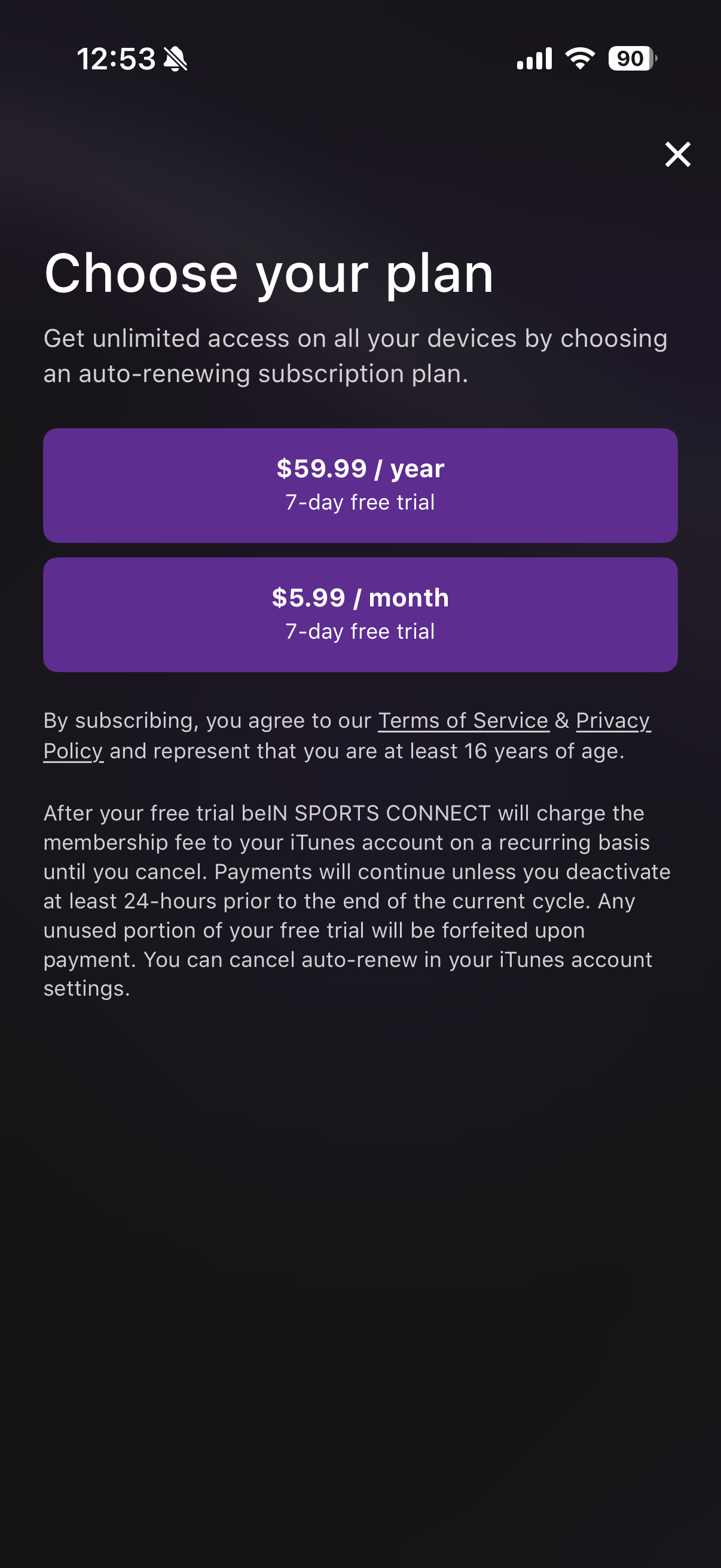 beIN SPORTS CONNECT