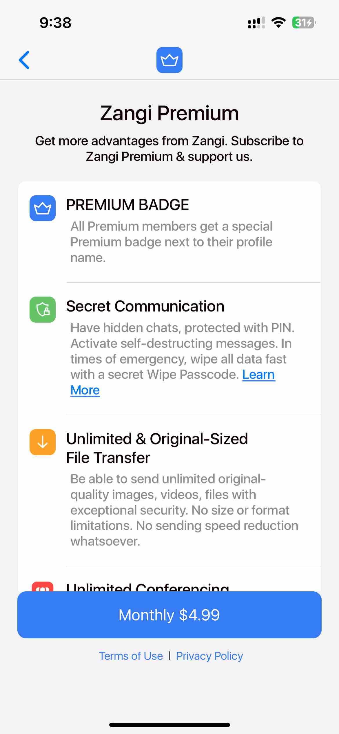 Zangi - Private Messenger