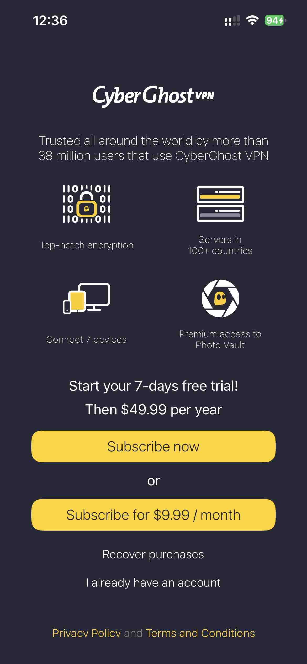 CyberGhost: Safe & Private VPN