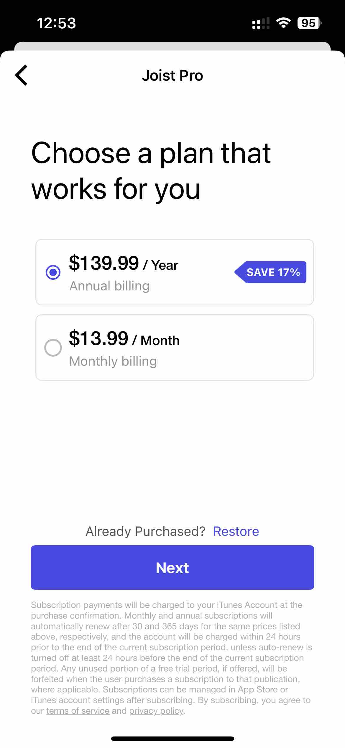 Joist App for Contractors