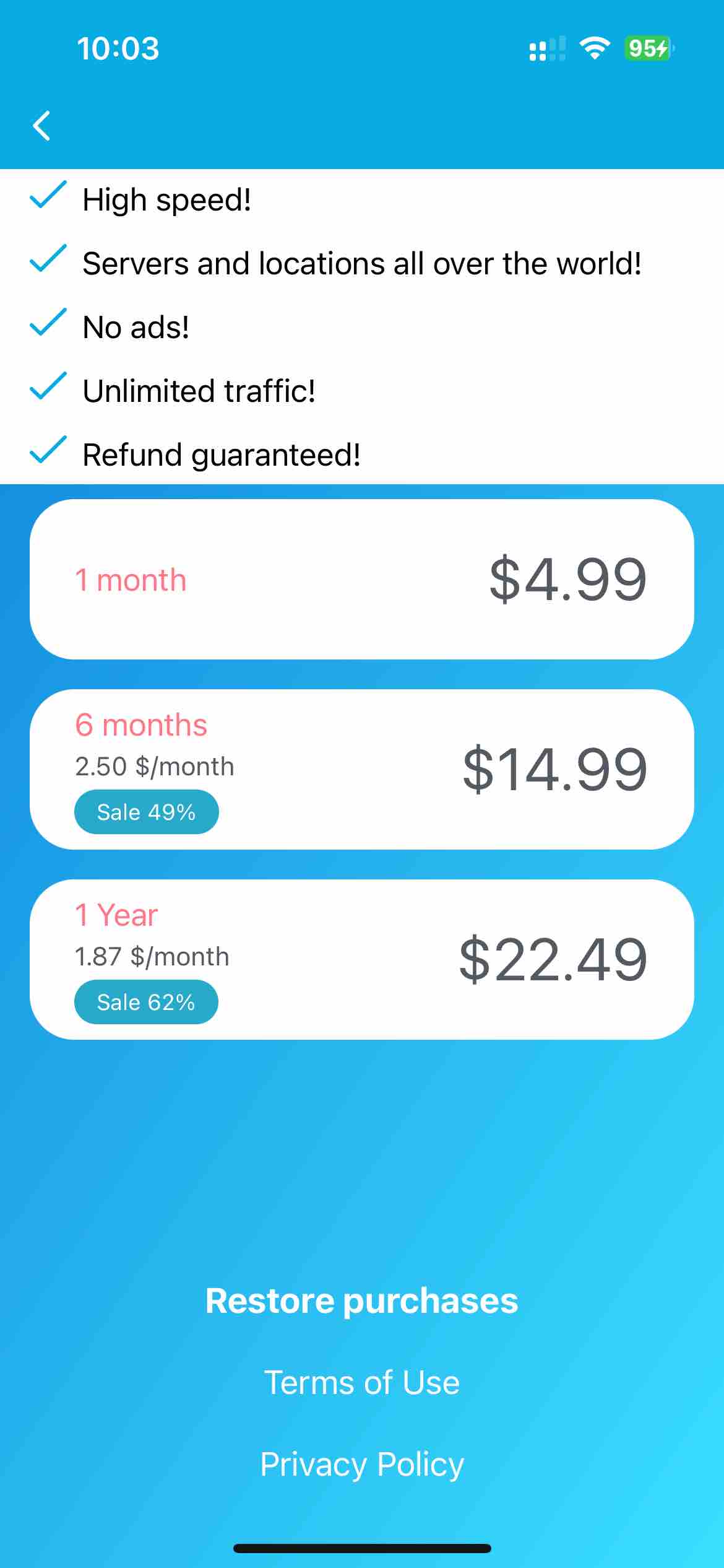 VPN - fast, secure, no limits