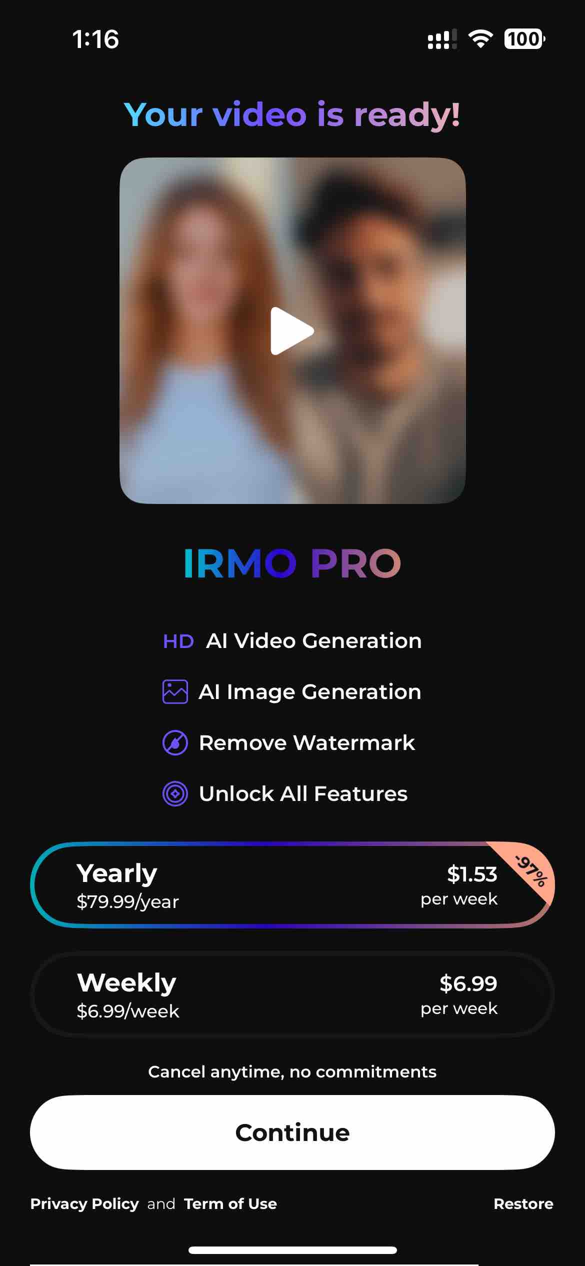 IRMO AI Video Photo Generator