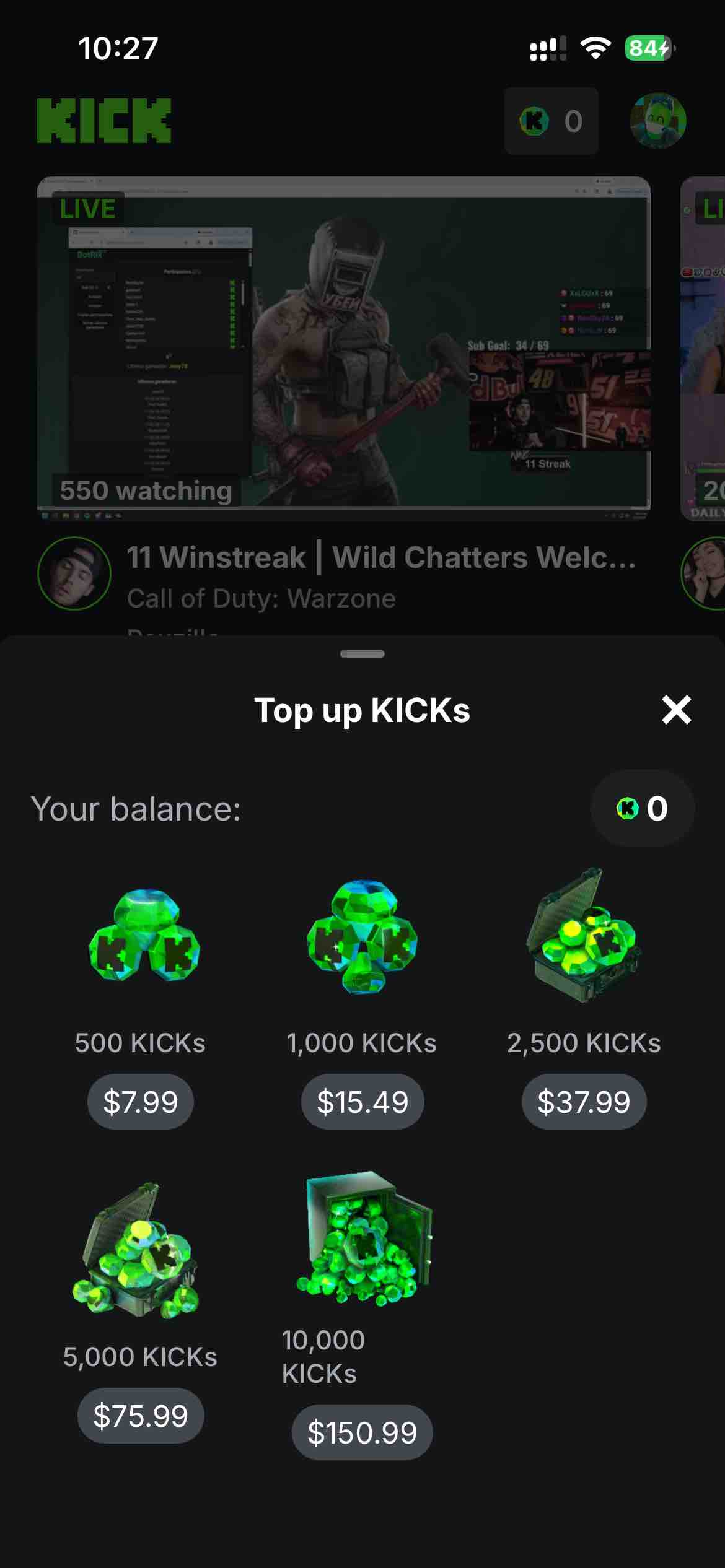 KICK - Live Streaming