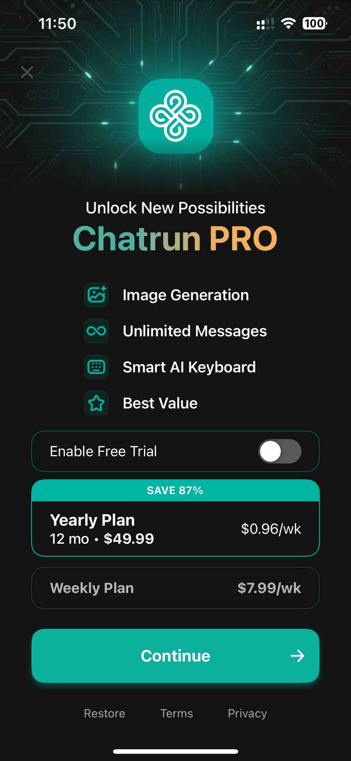 AI Chatbot App with Chat