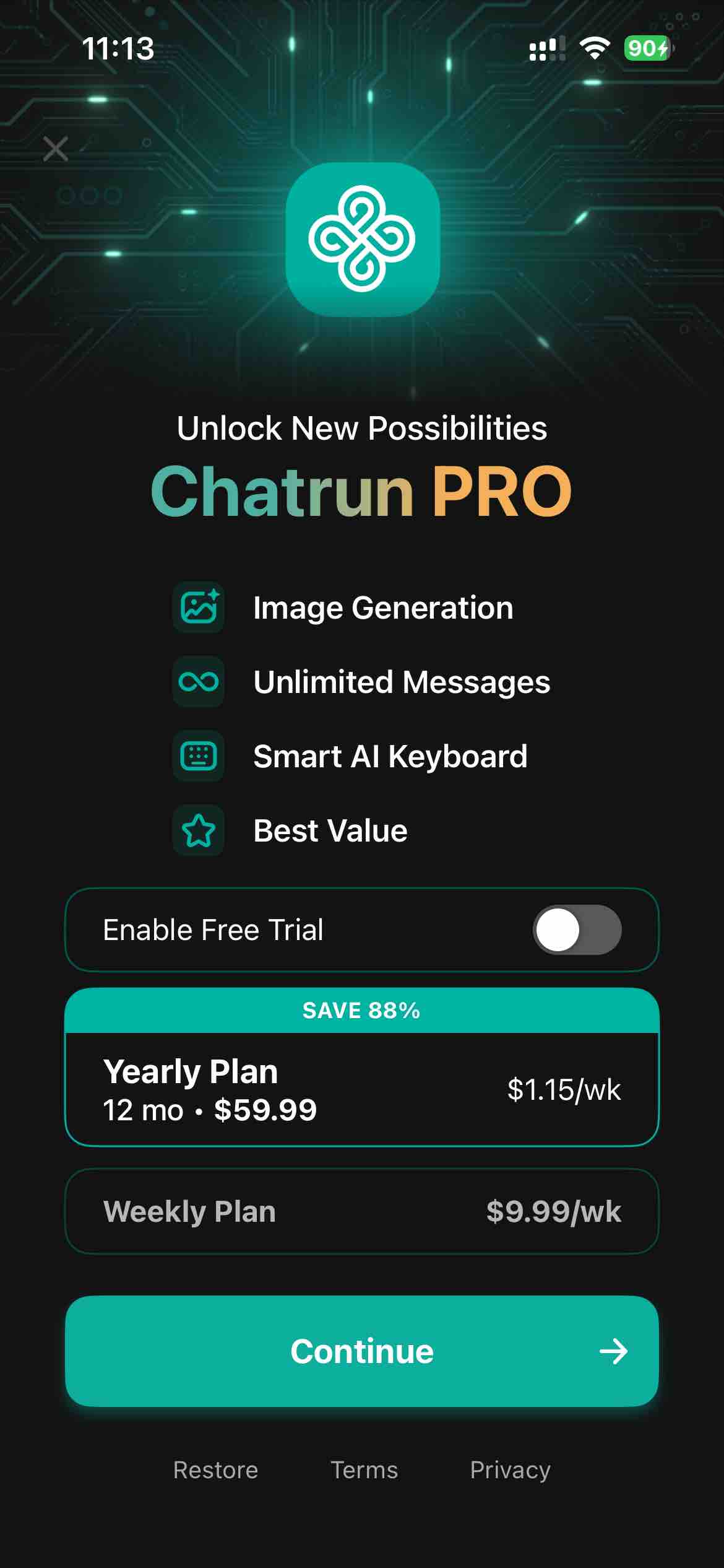 AI Chatbot App with Chat
