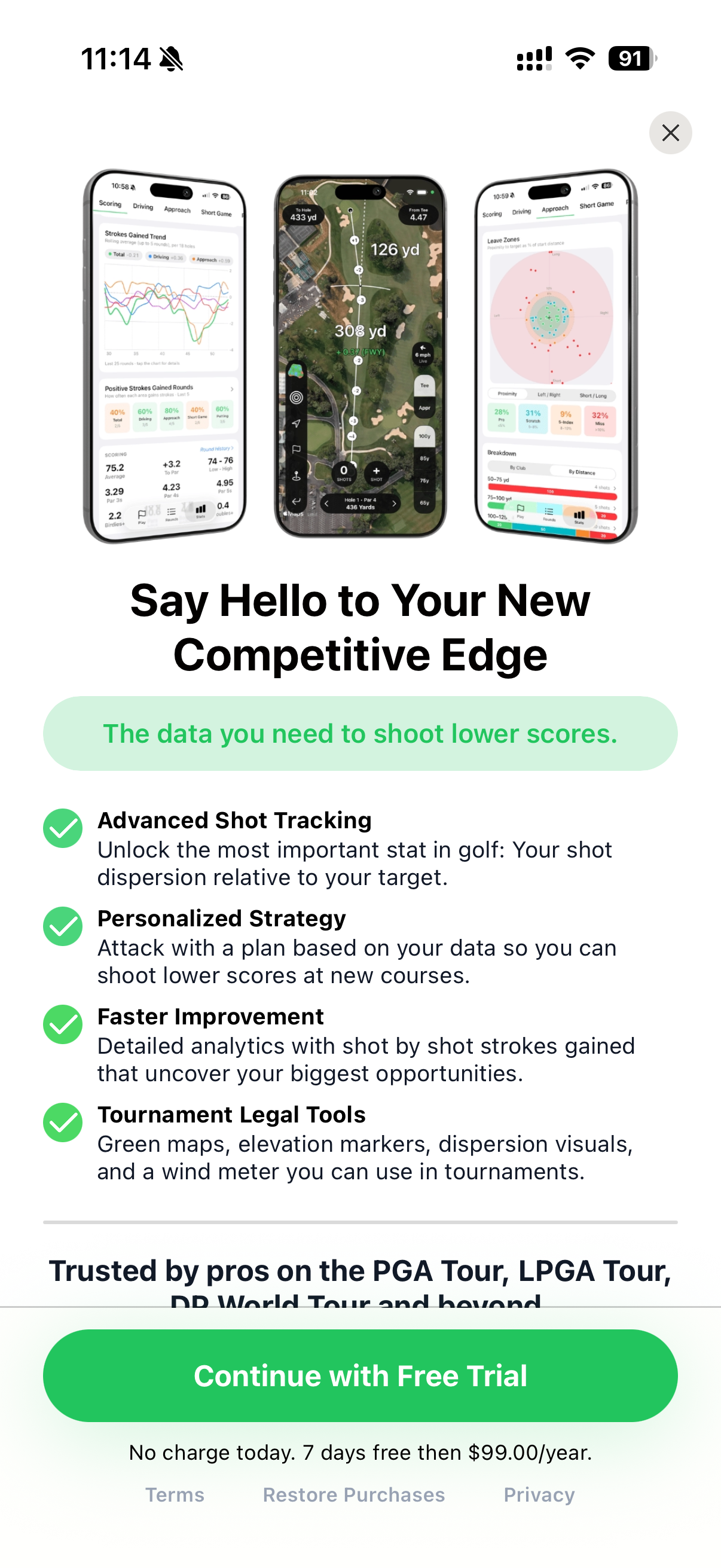 Shot Pattern - Golf GPS