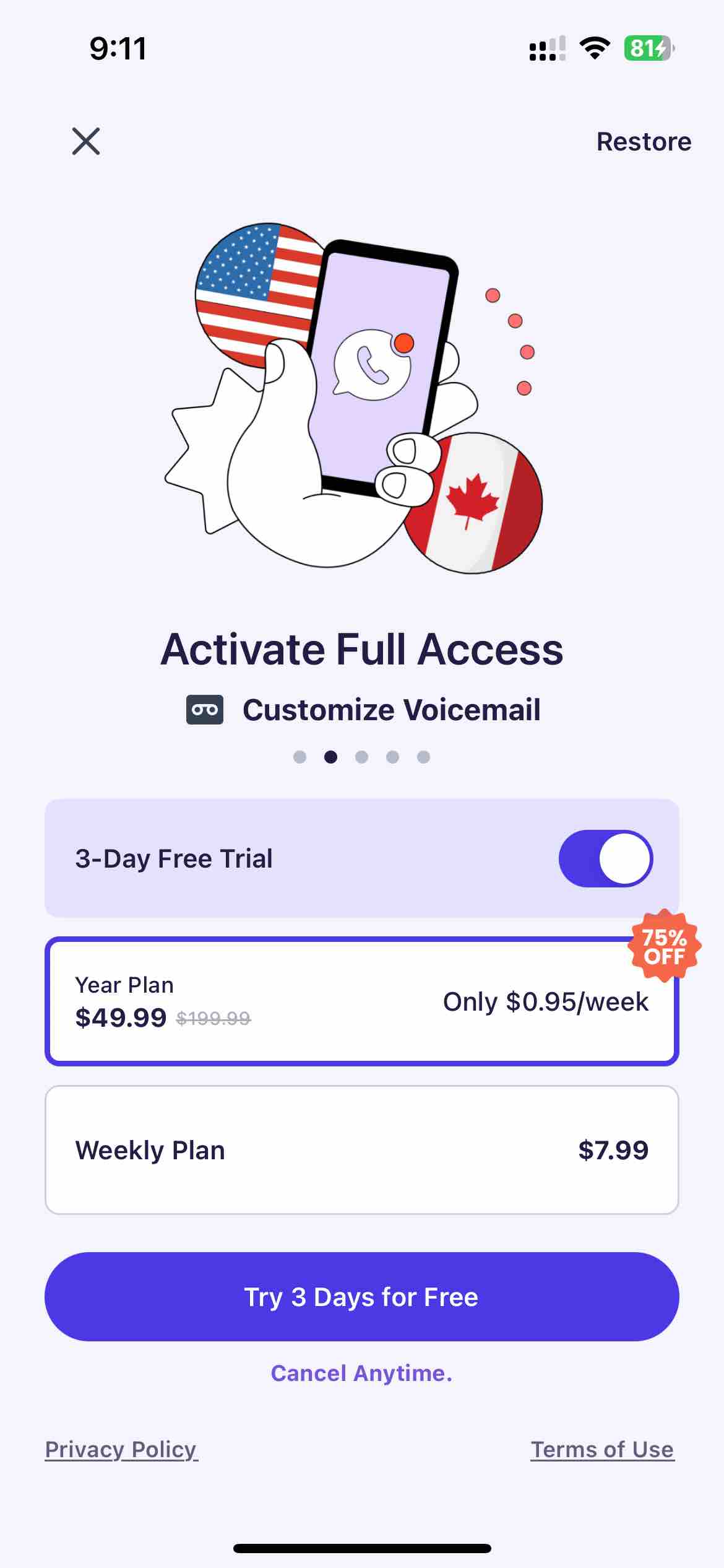 Talk Now: 2nd Text Number App