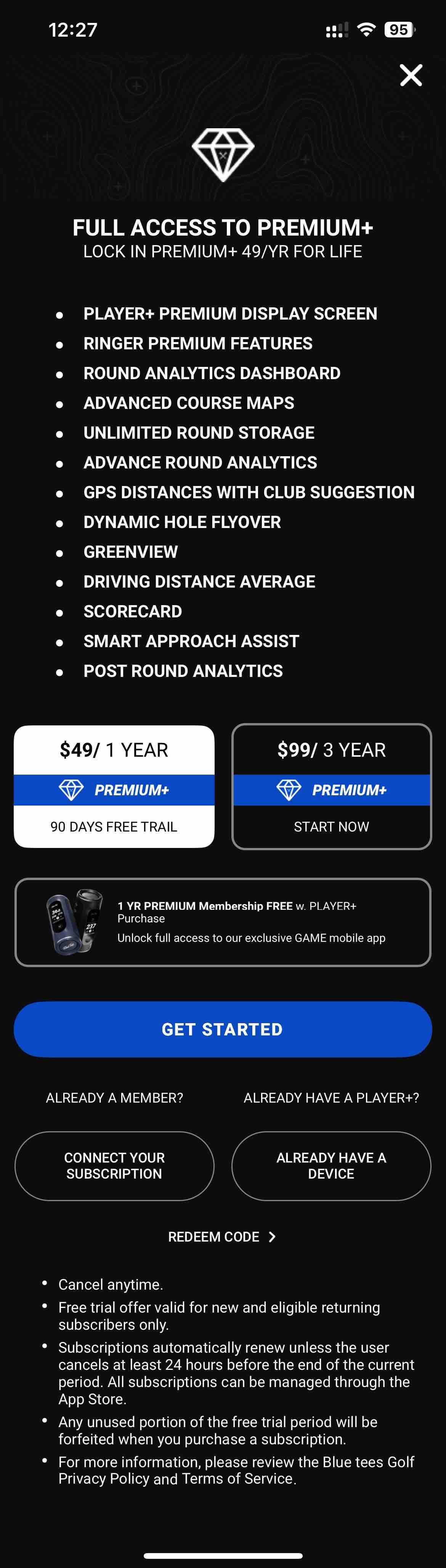Blue Tees GAME: AI Golf GPS