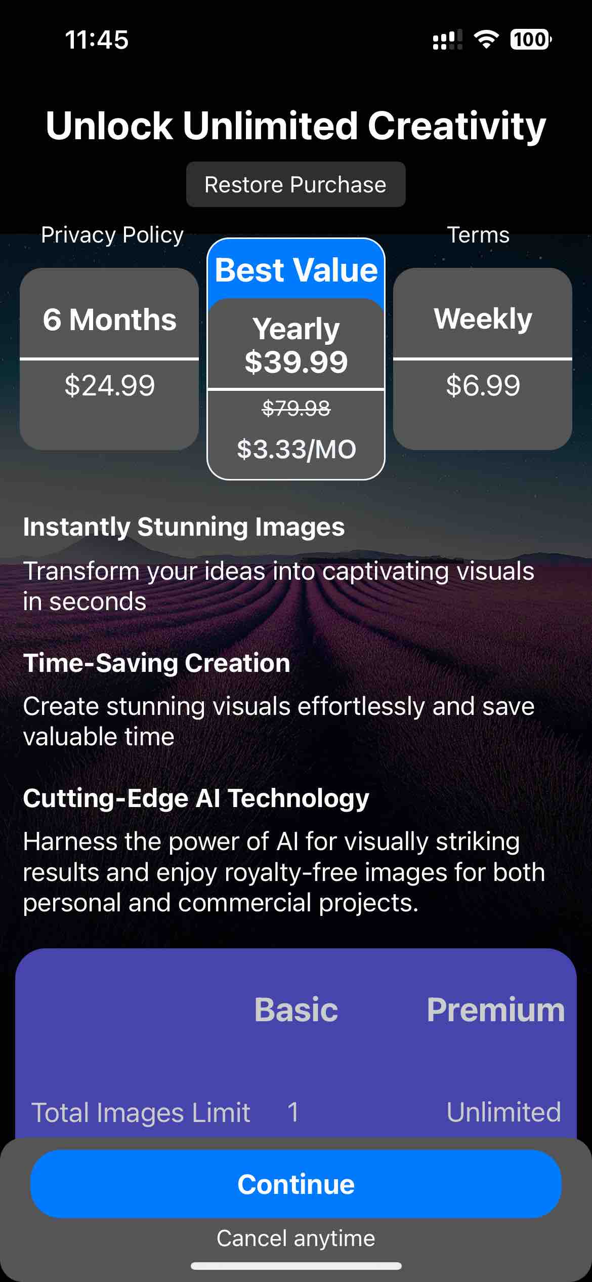 AI Image Generator: FontSnap