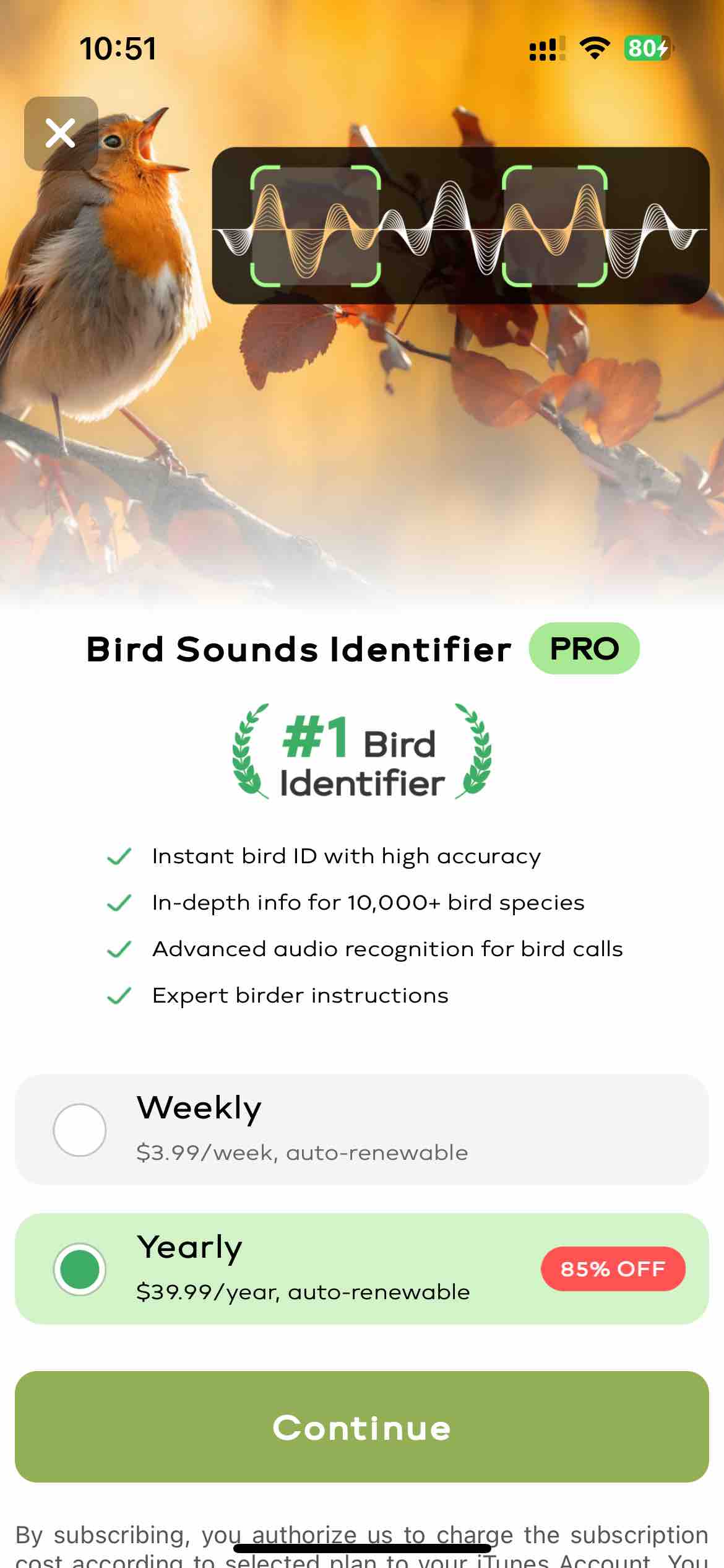 Bird Sounds Identifier Call ID