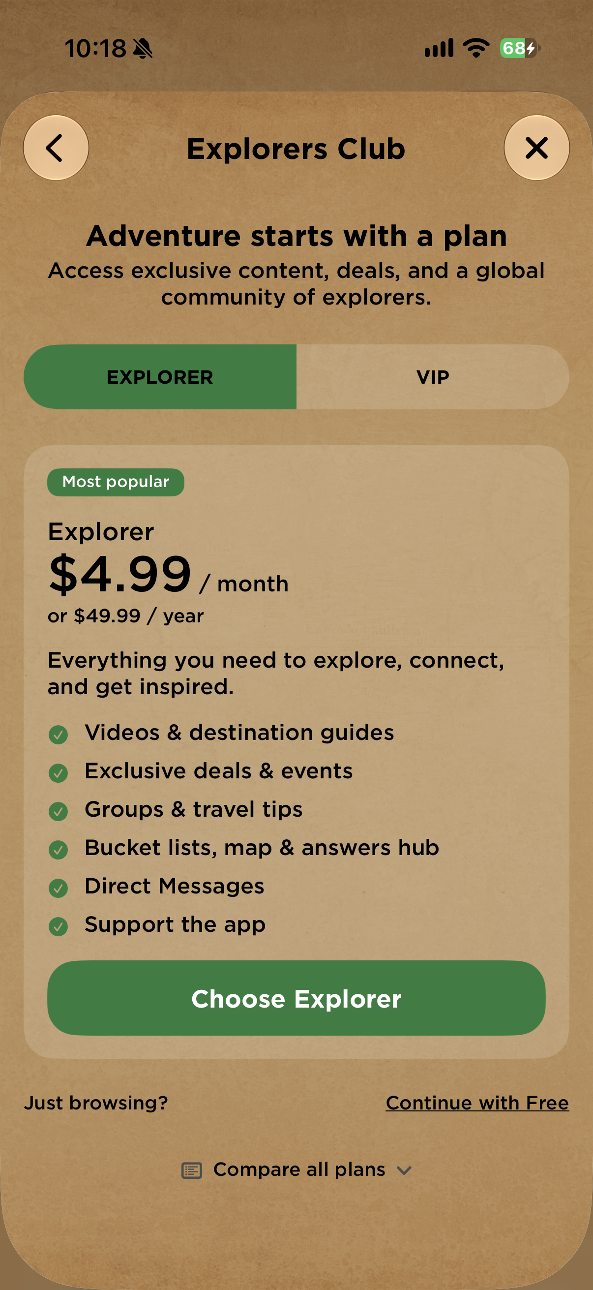 The Bucket List App