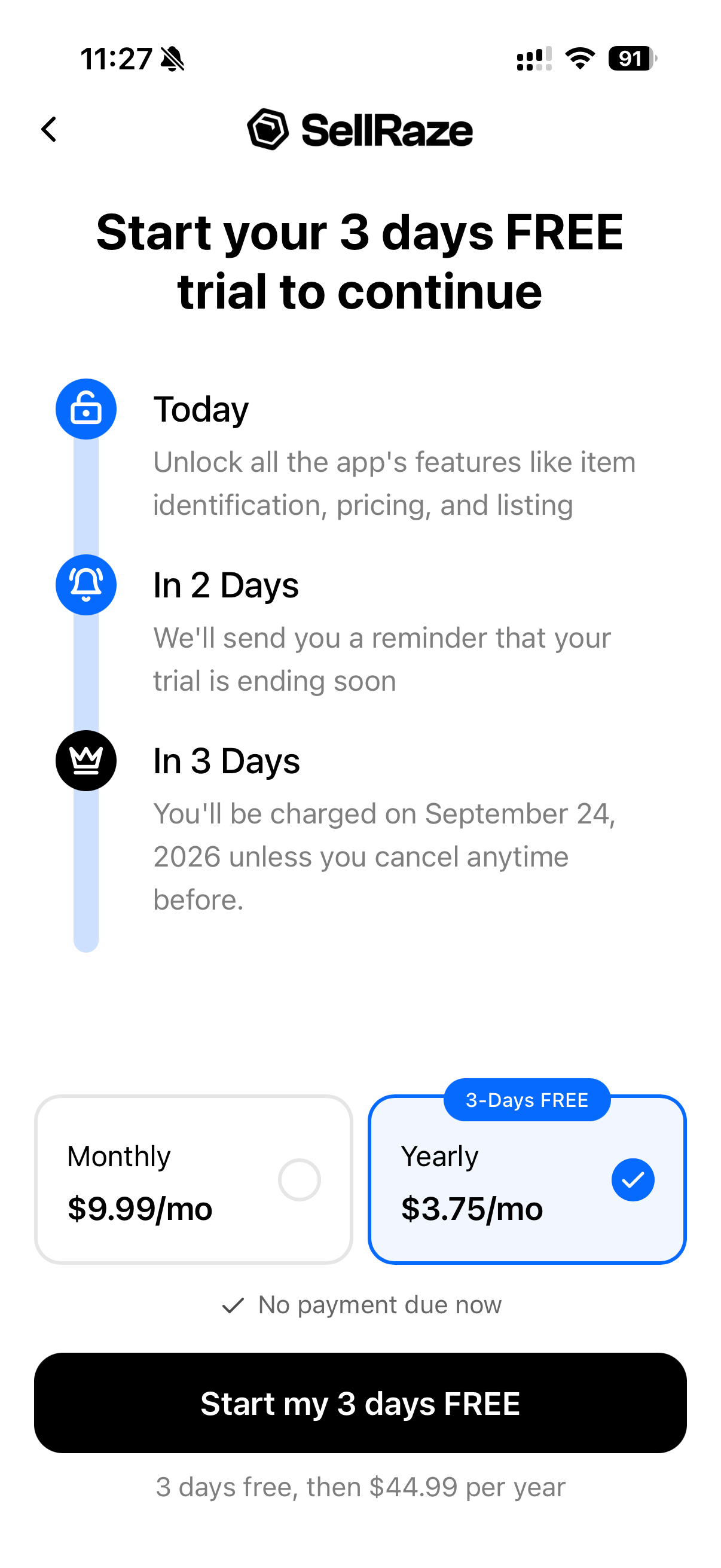 SellRaze: List, sell, earn