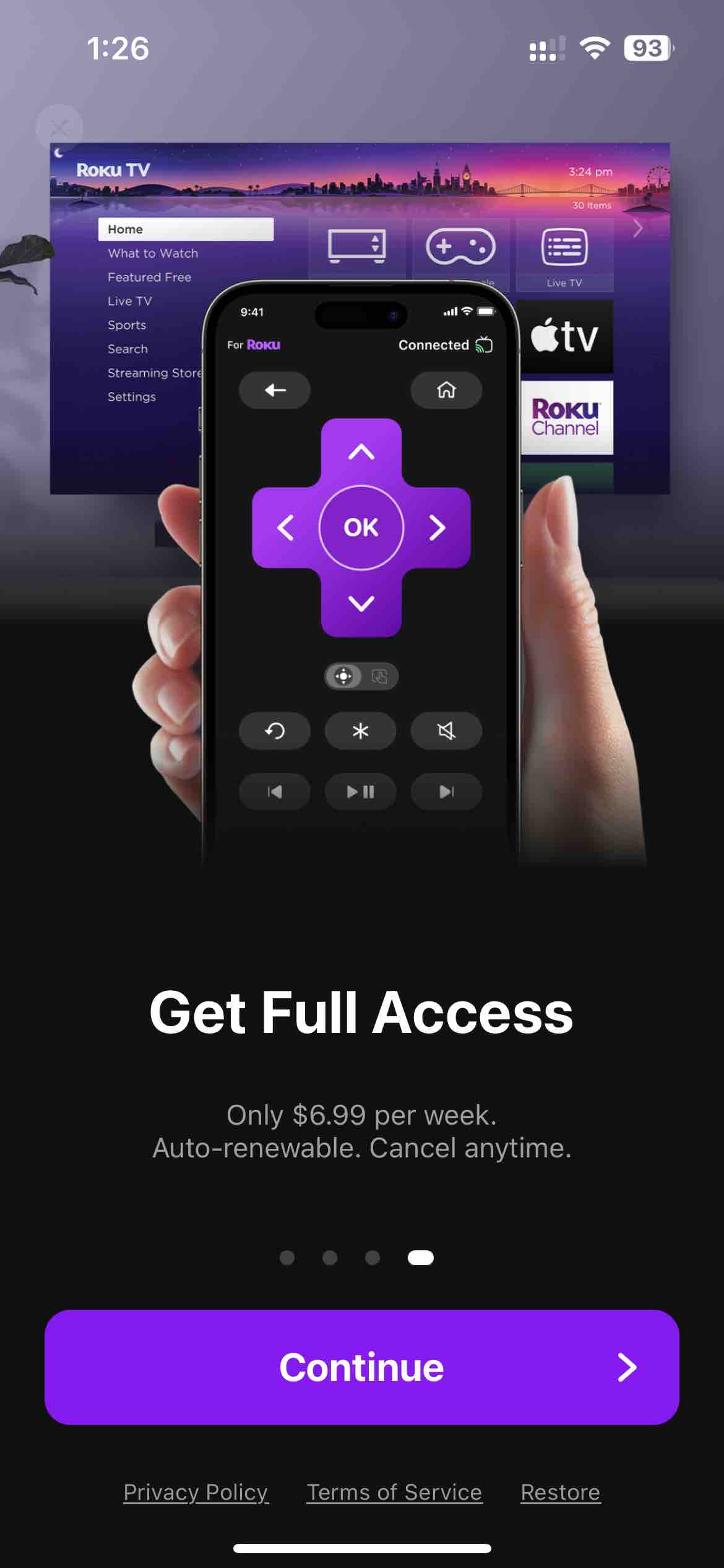 Remote for RokuTV, Smart TV