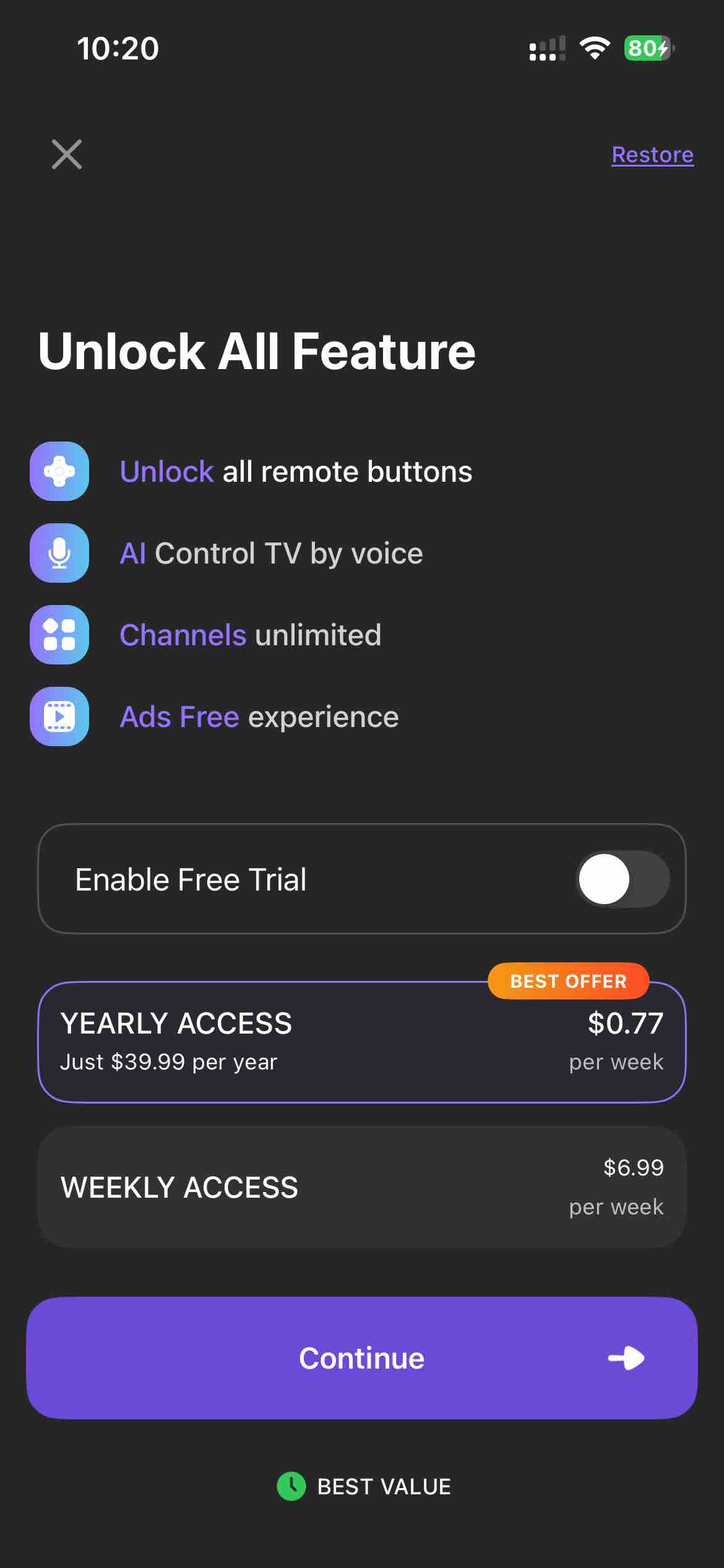 TV Remote & Universal Control™