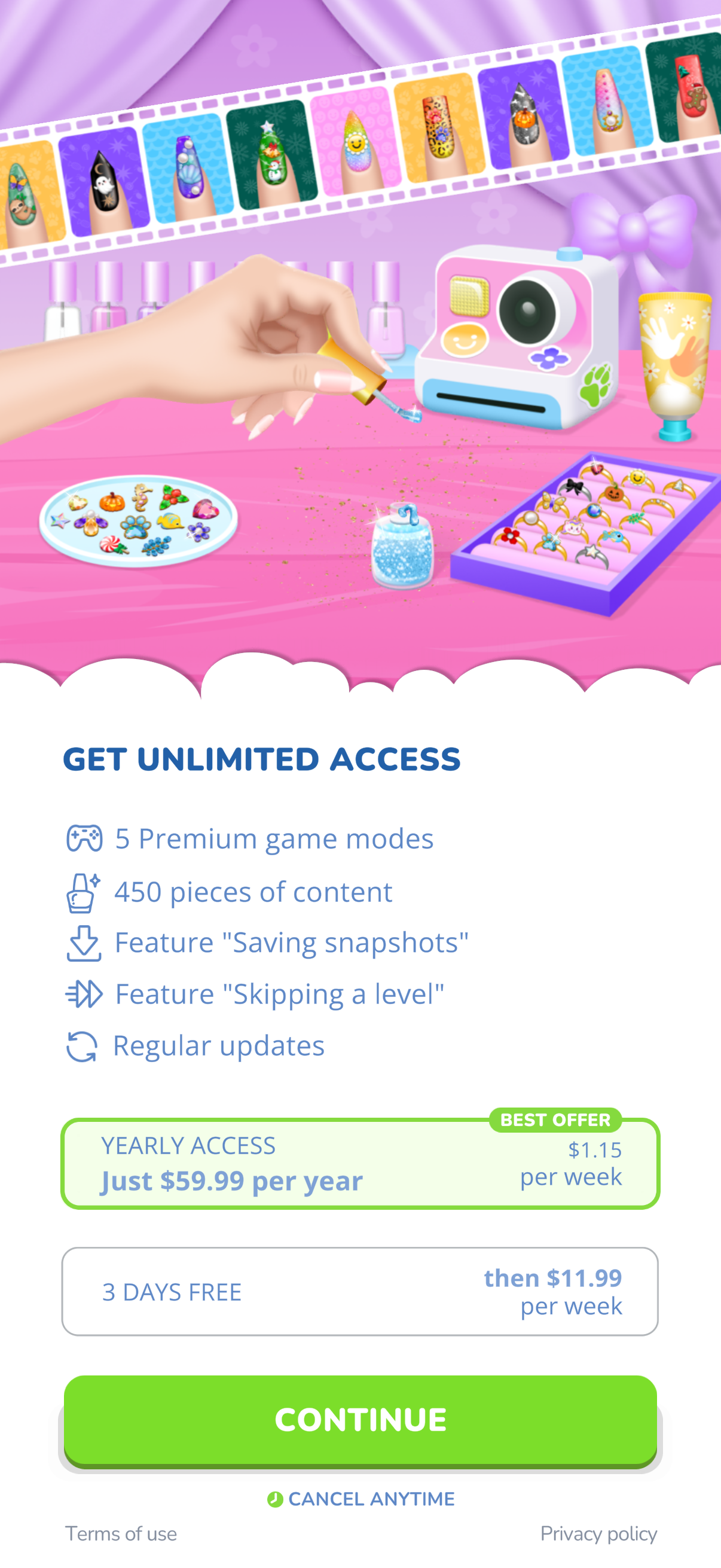 Nail Salon Games for Kids 2-5