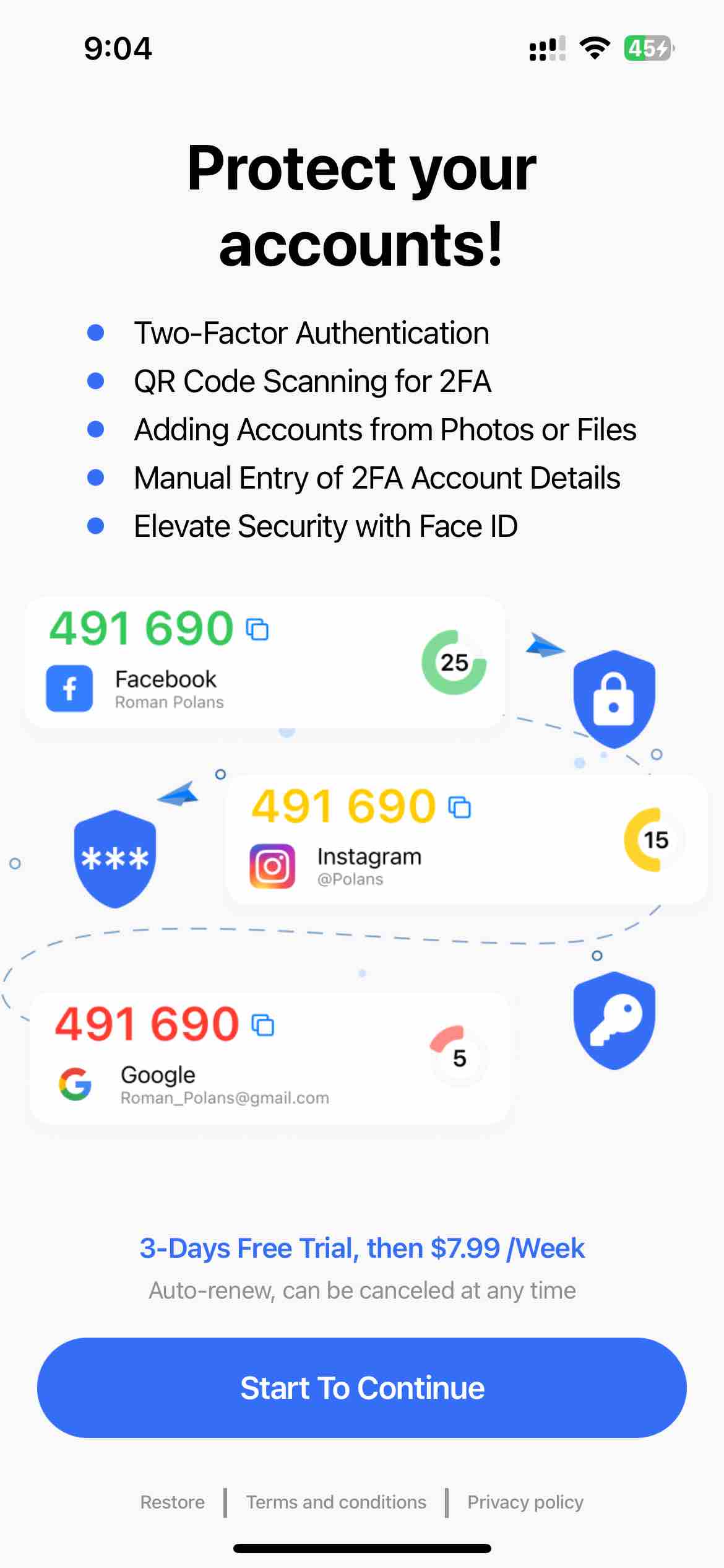 Authenticator: Secure 2FA App