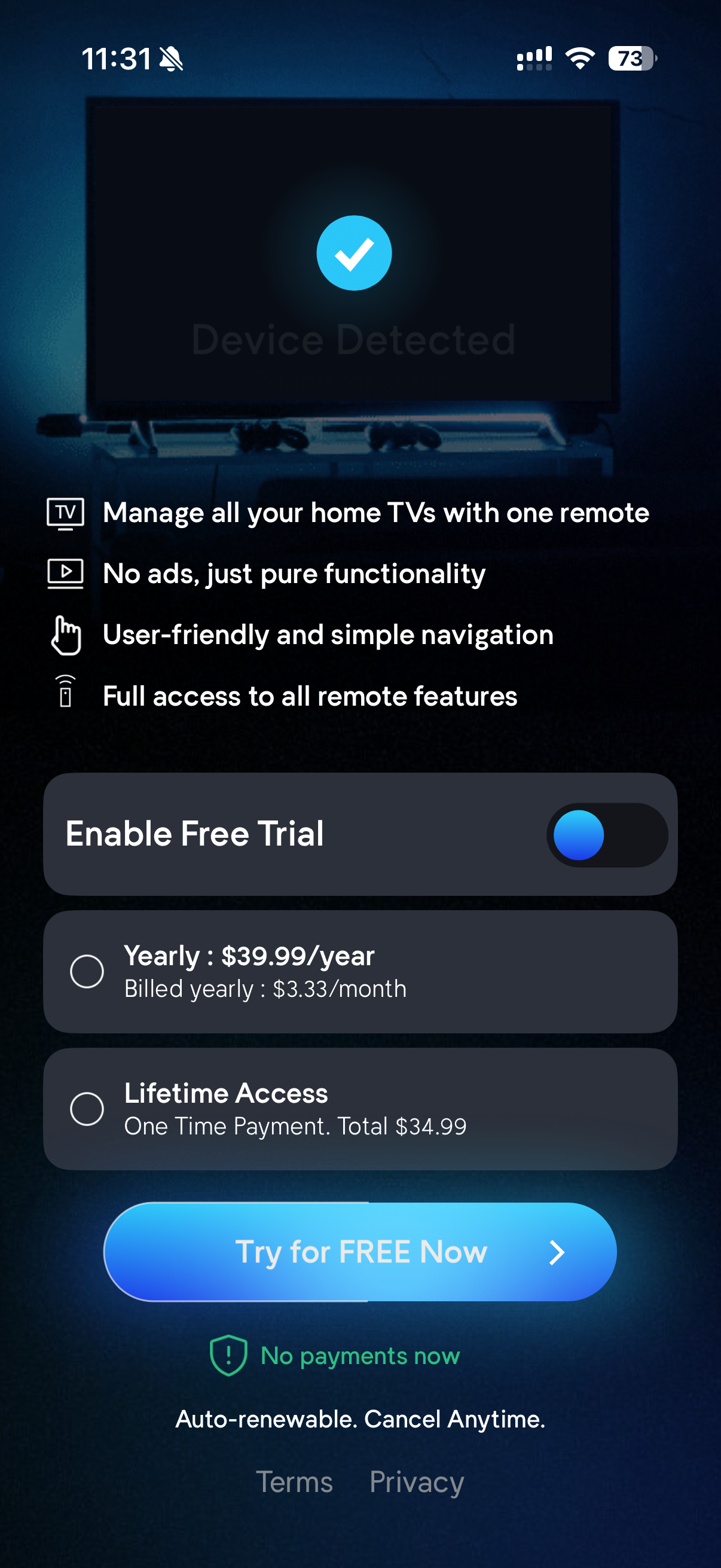 Remote for Samsung TV Smart