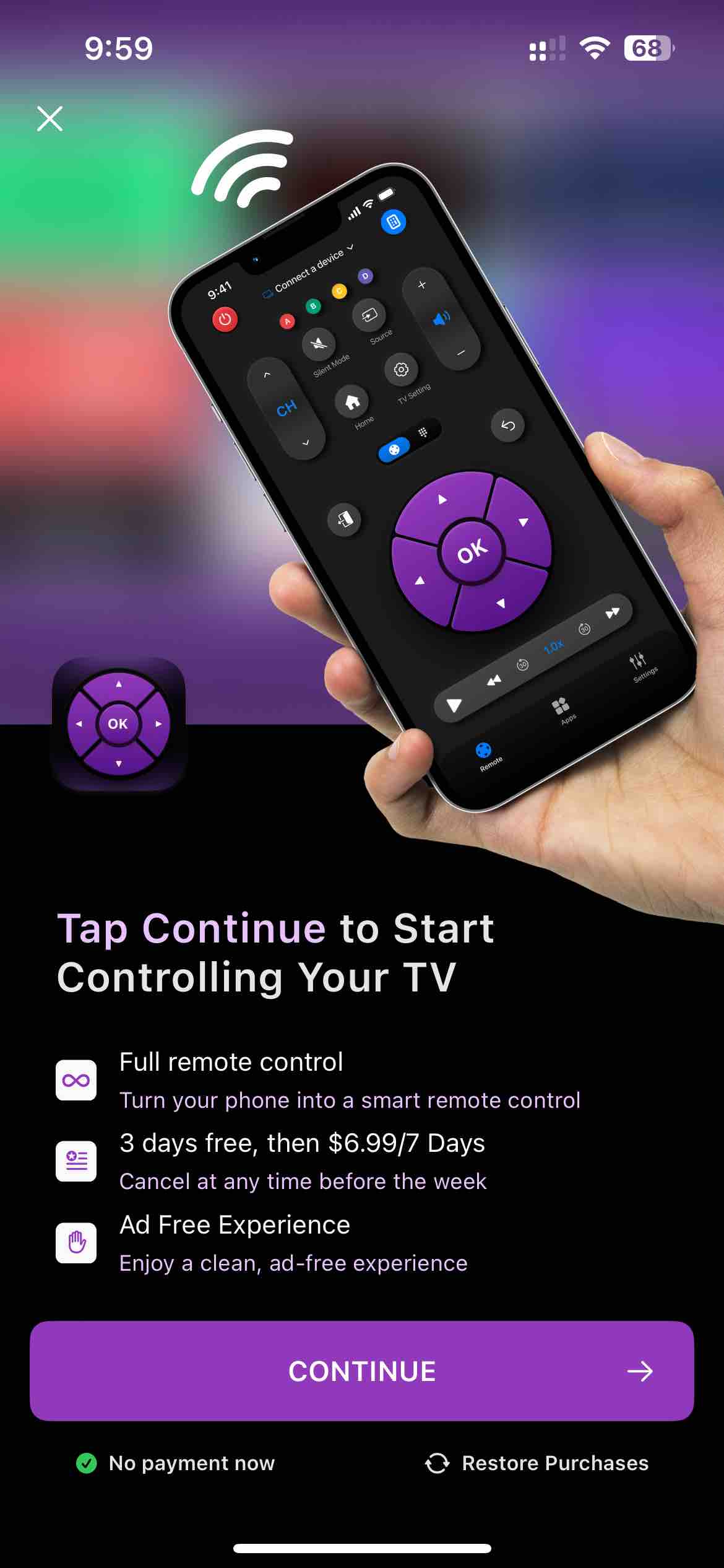 Universal TV Remote App.