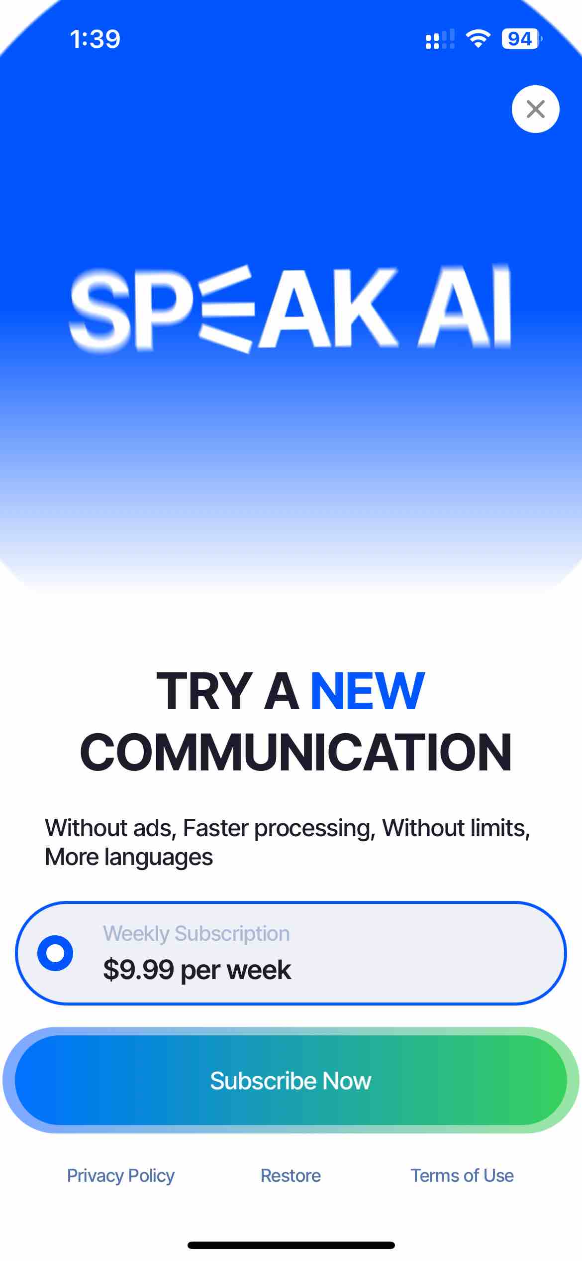 Speak AI: Voice Dubbing