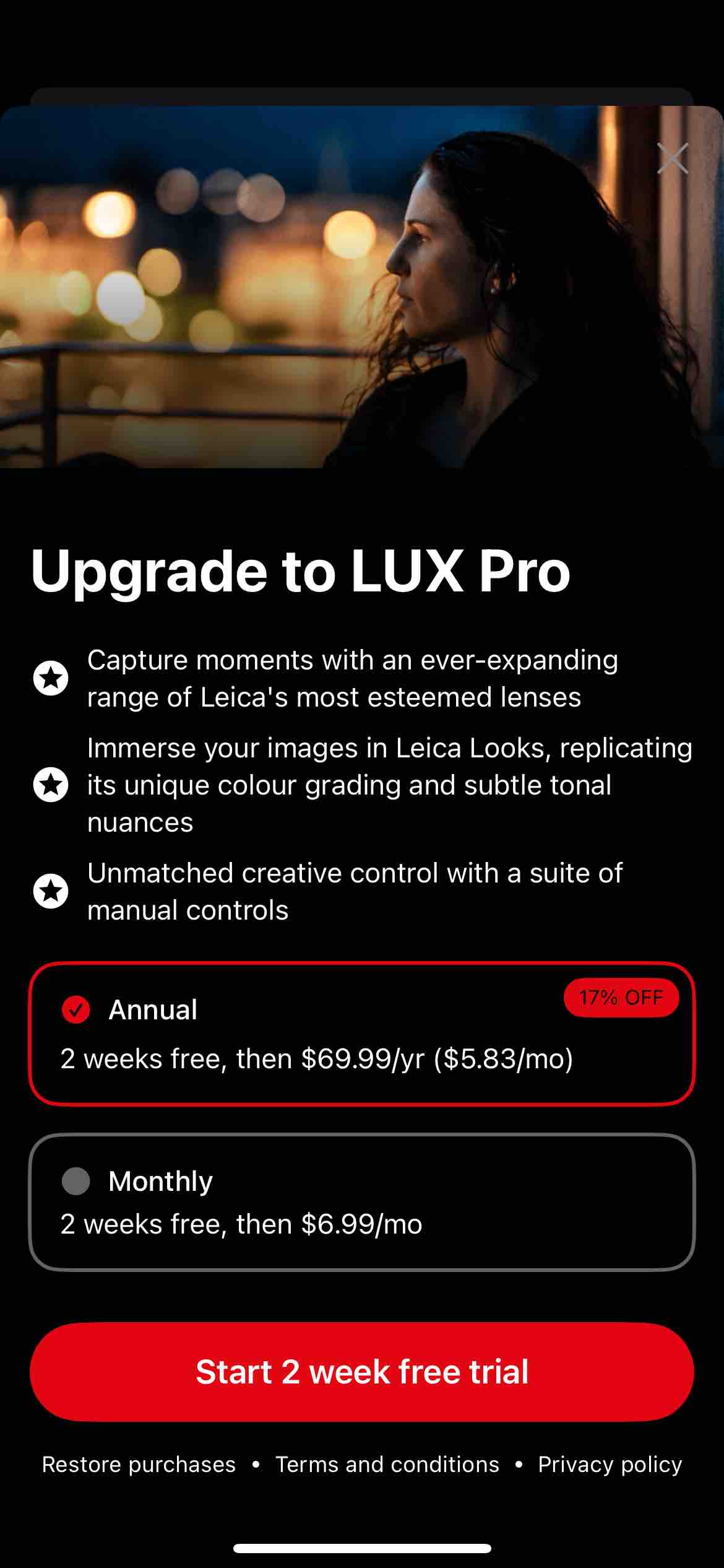 Leica LUX - Pro Manual Camera