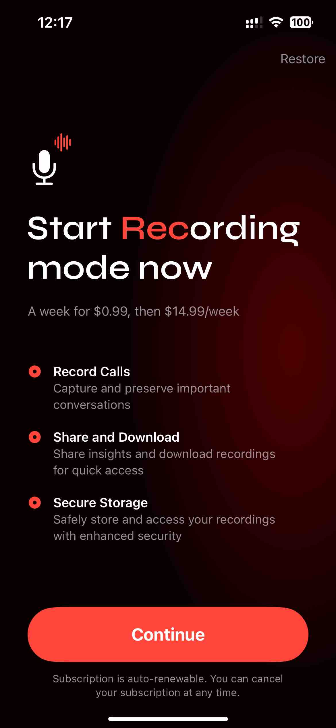 Call Recorder: Voice Memos App