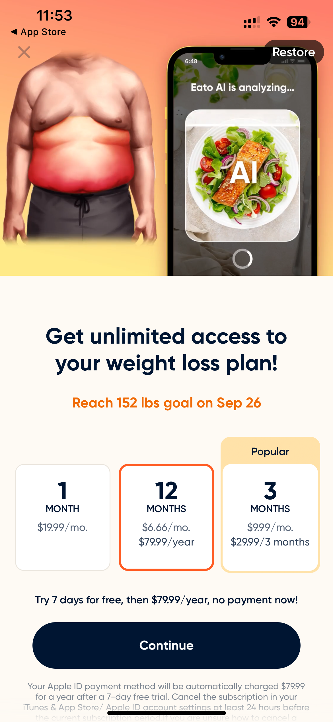 Eato®: Calorie Counter