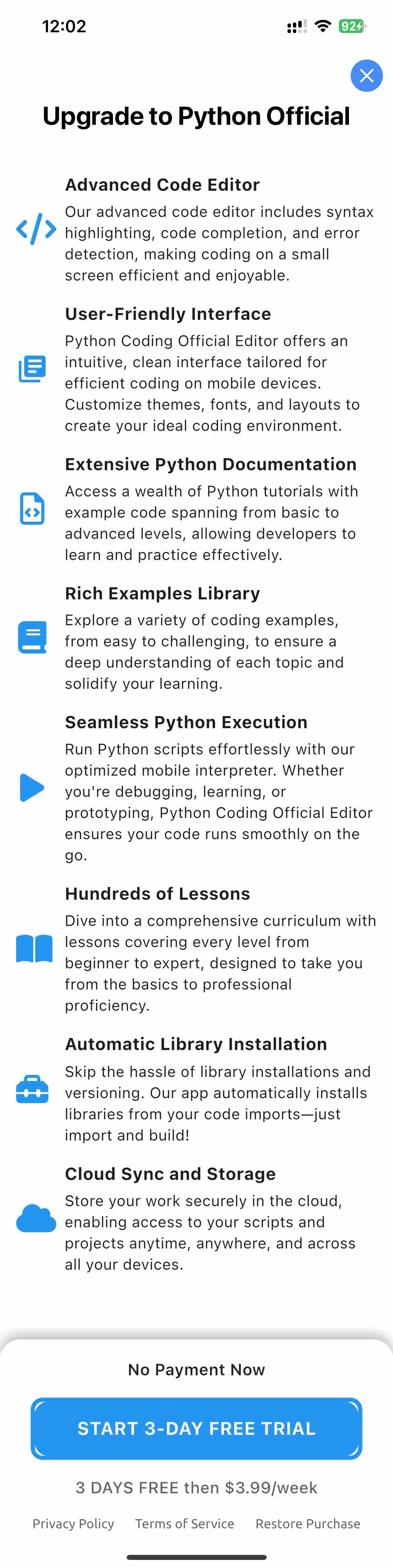 Python Coding Editor 3 IDE App