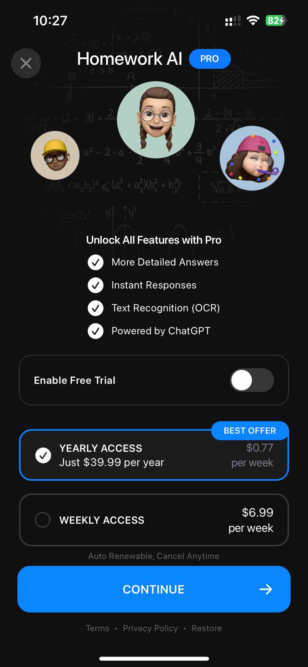 Homework AI - Math & Essay App