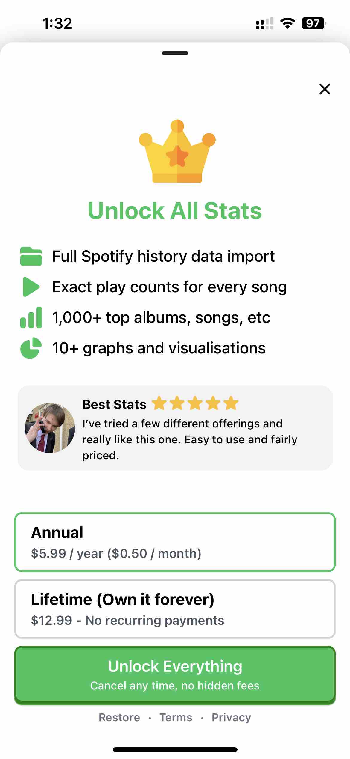 Trackify for Spotify Stats